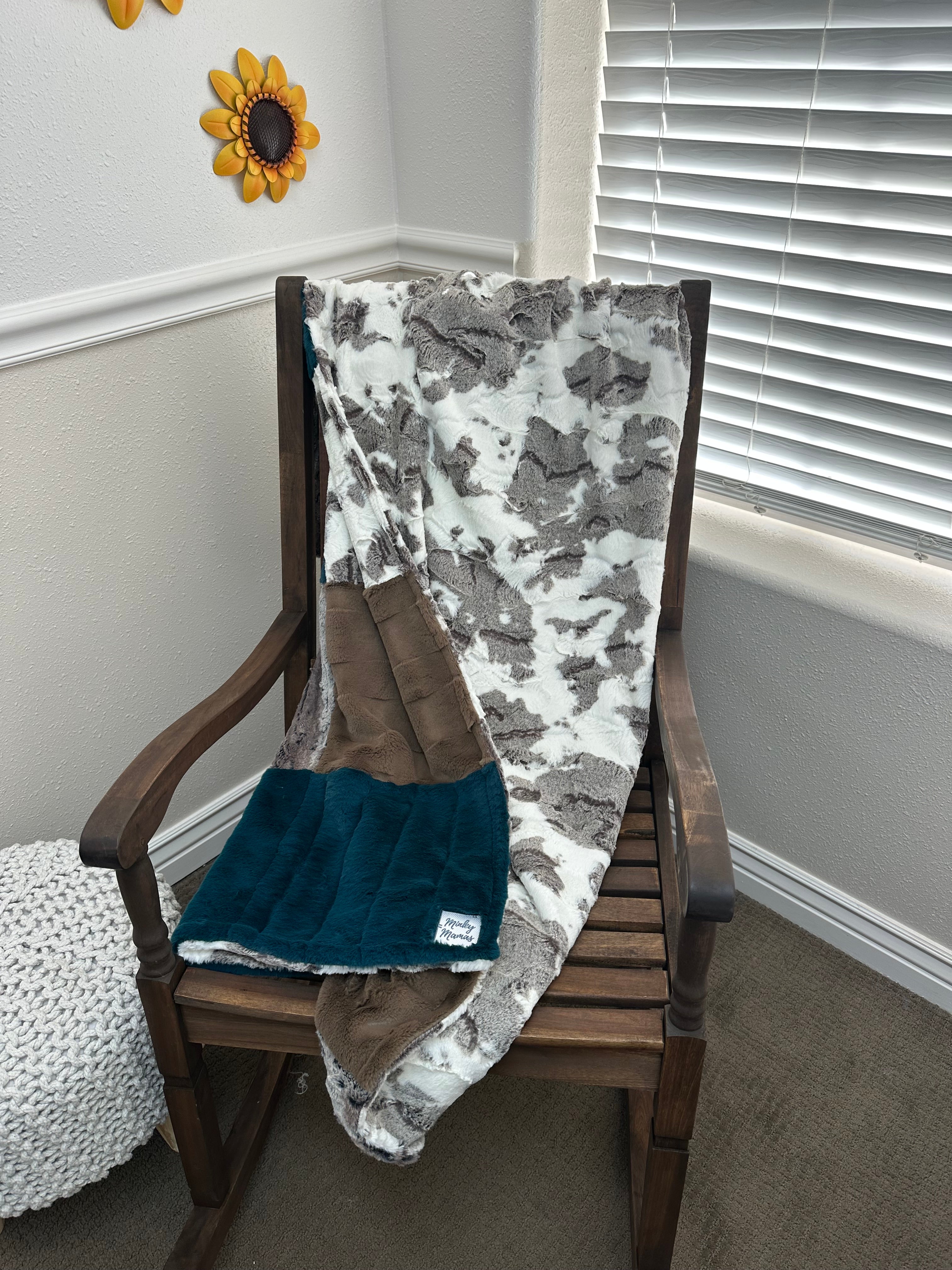 Brown and Teal Throw