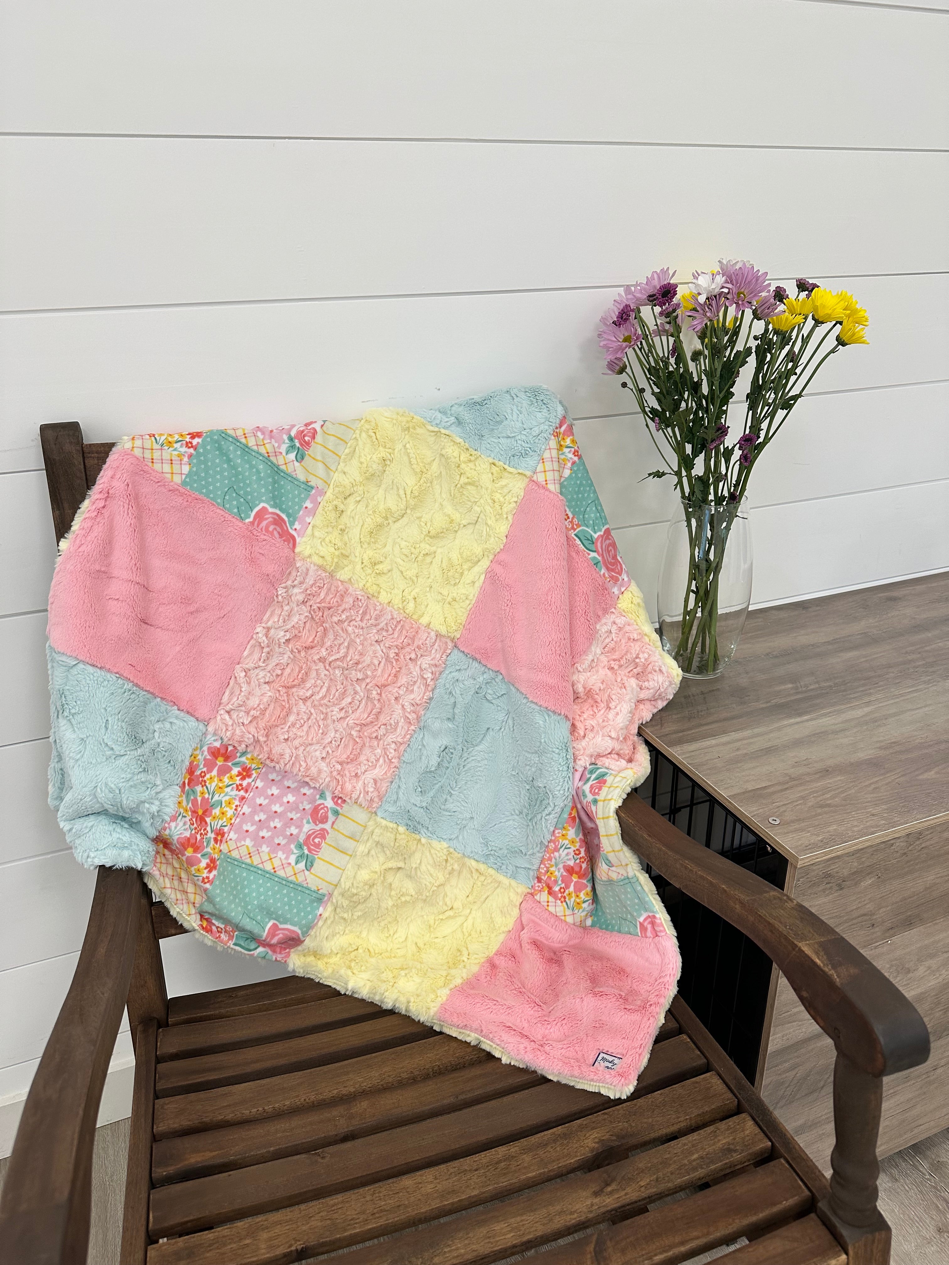 Flower Print Infant With Bella on the Back