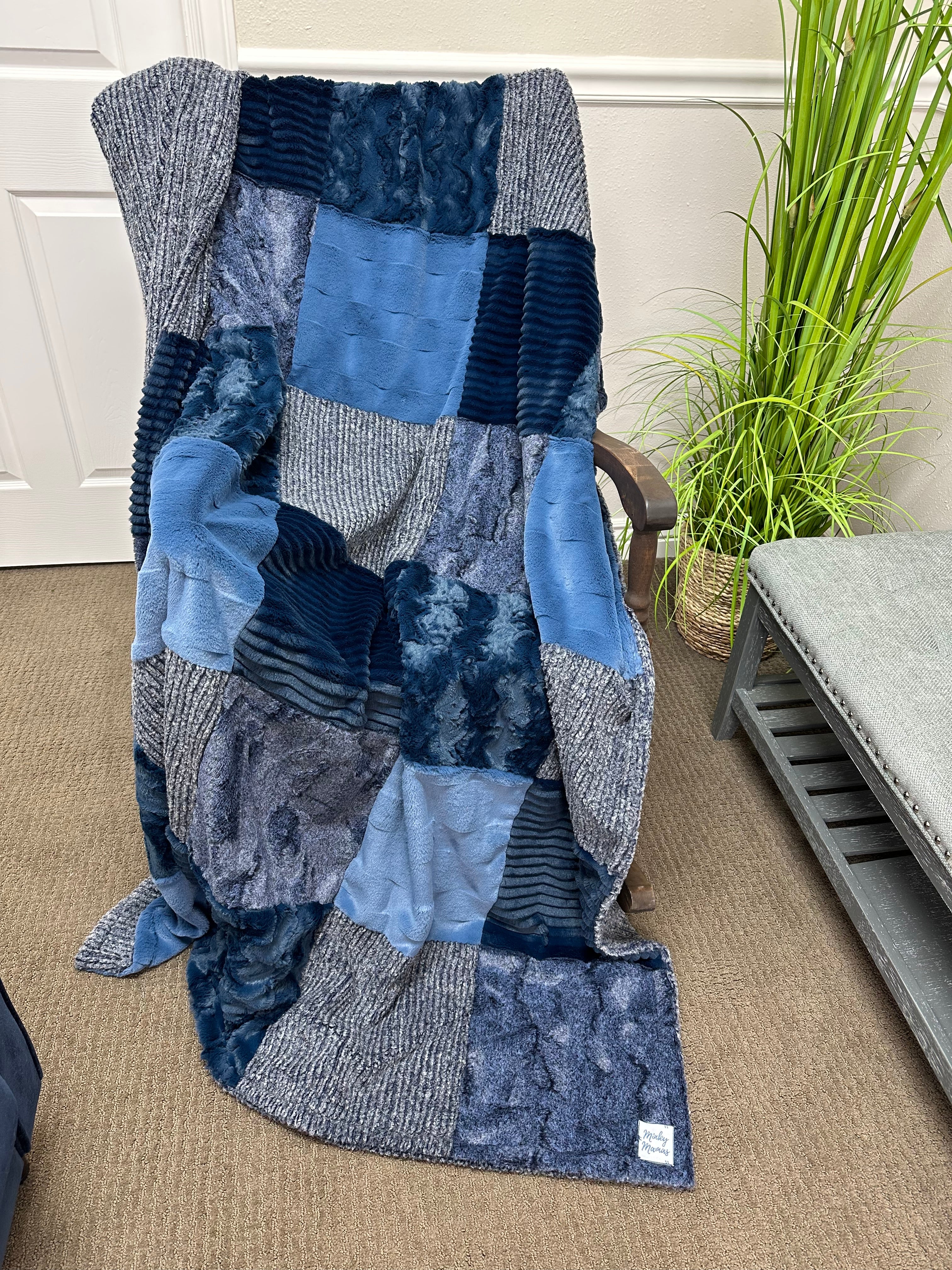 Blue Weave Minky Mama