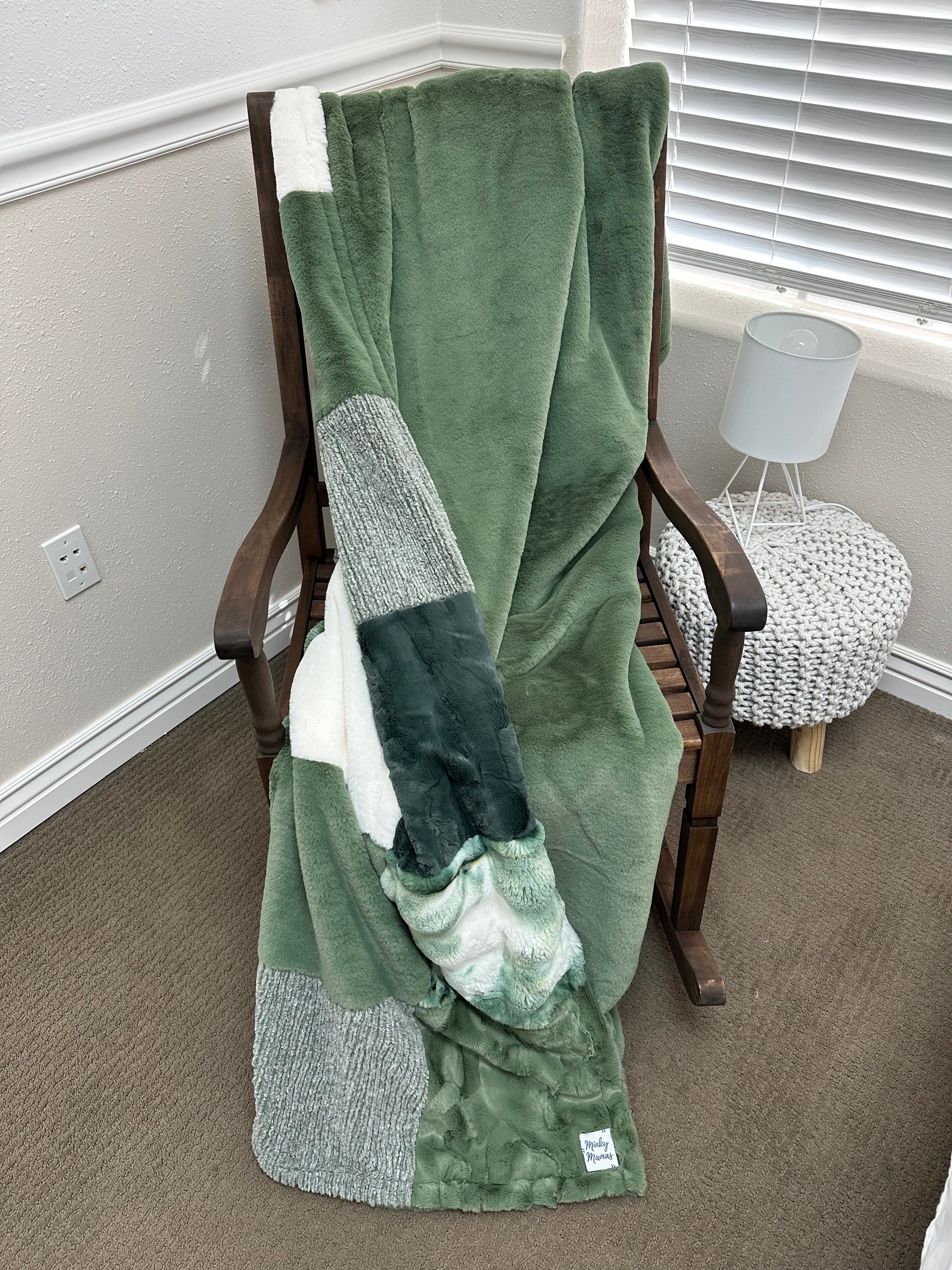 Mixed Green Minky Mama