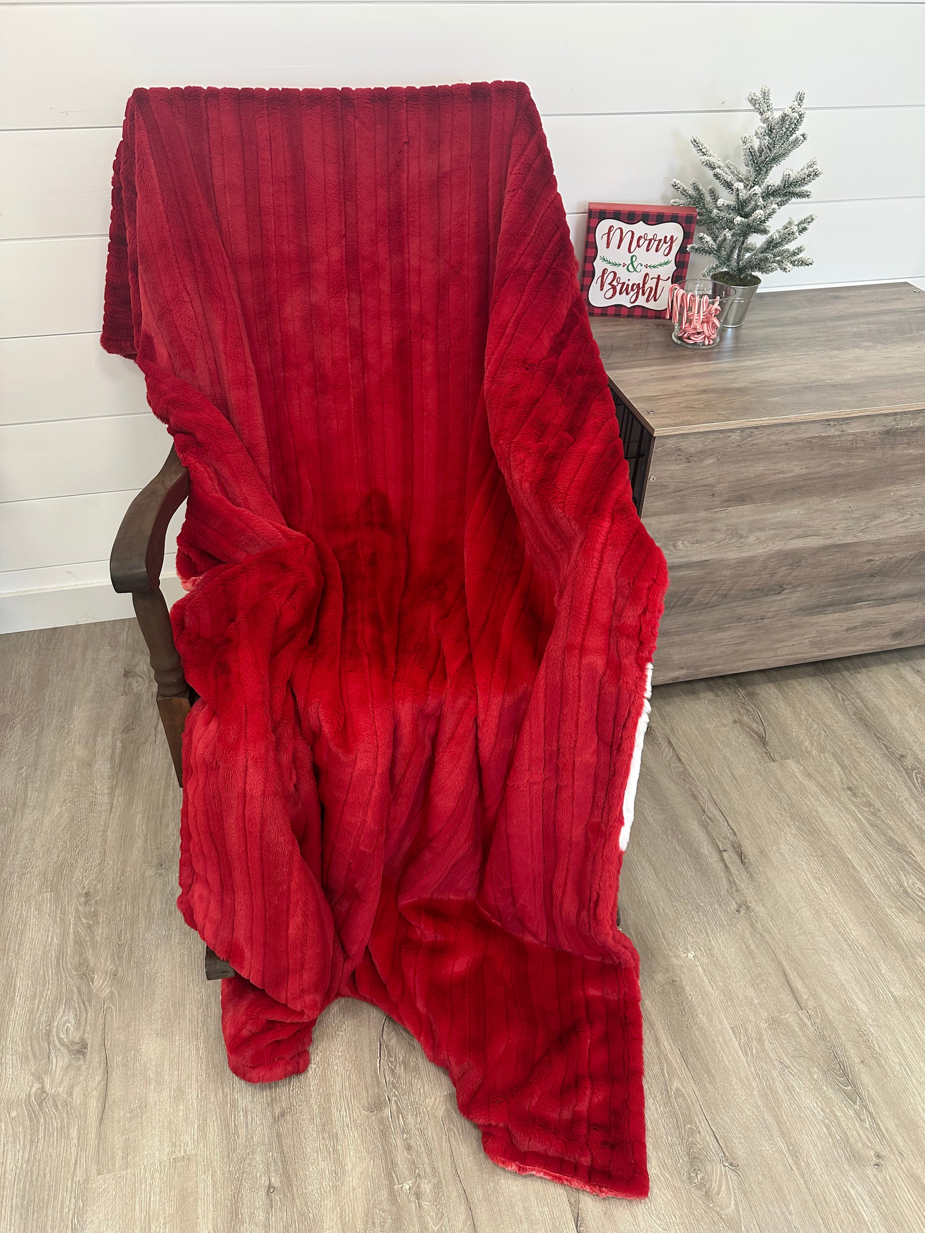 Christmas Red Patch Minky Mama