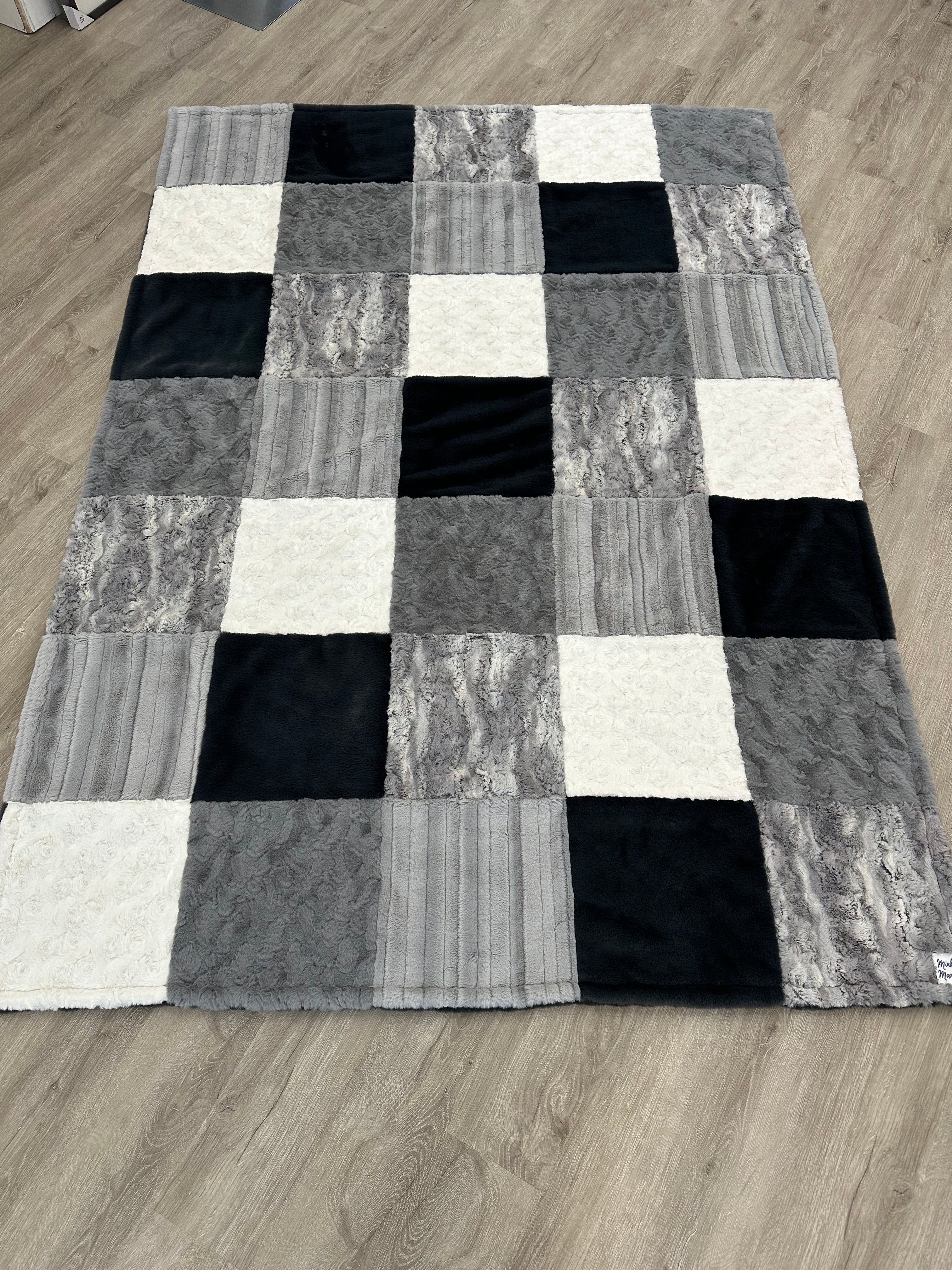 Grey and black