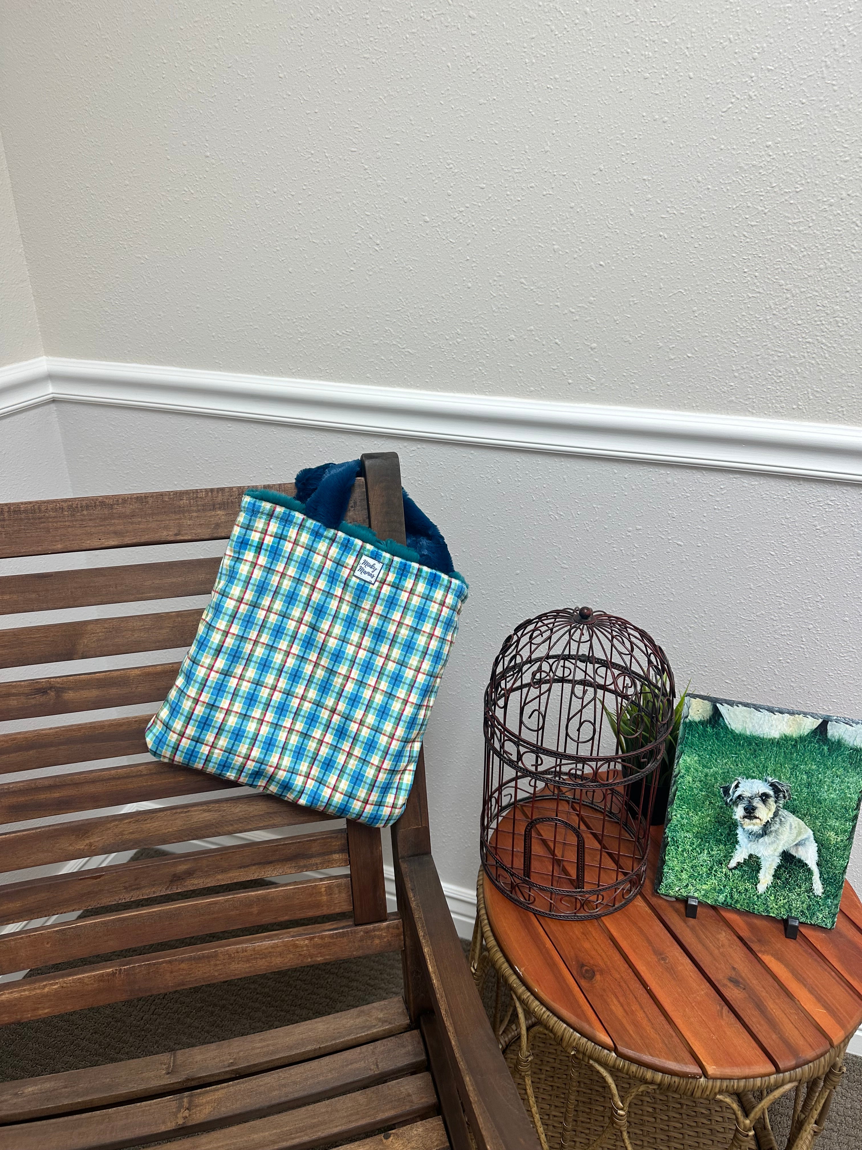 Small check bag