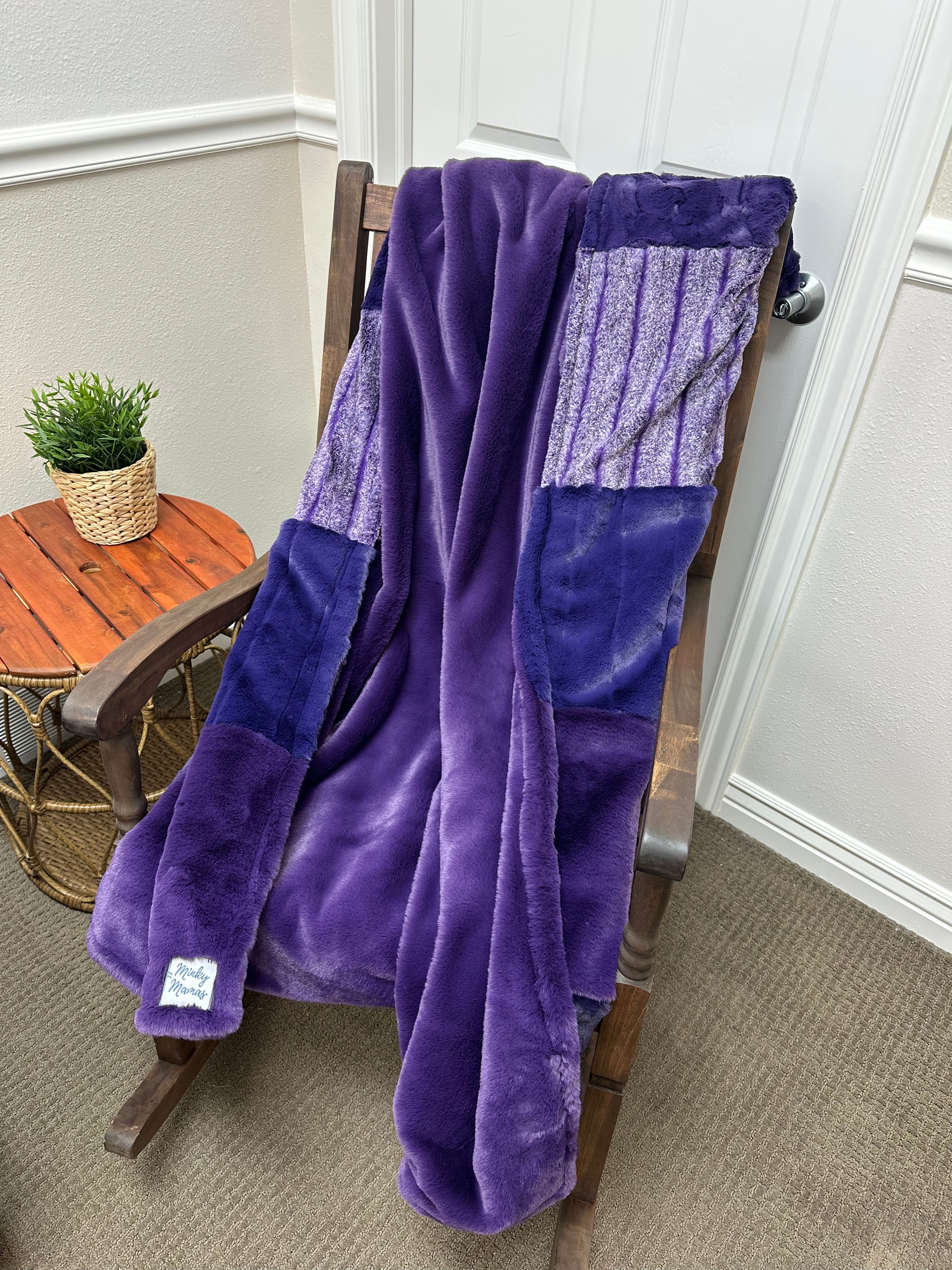 Mixed purple Throw