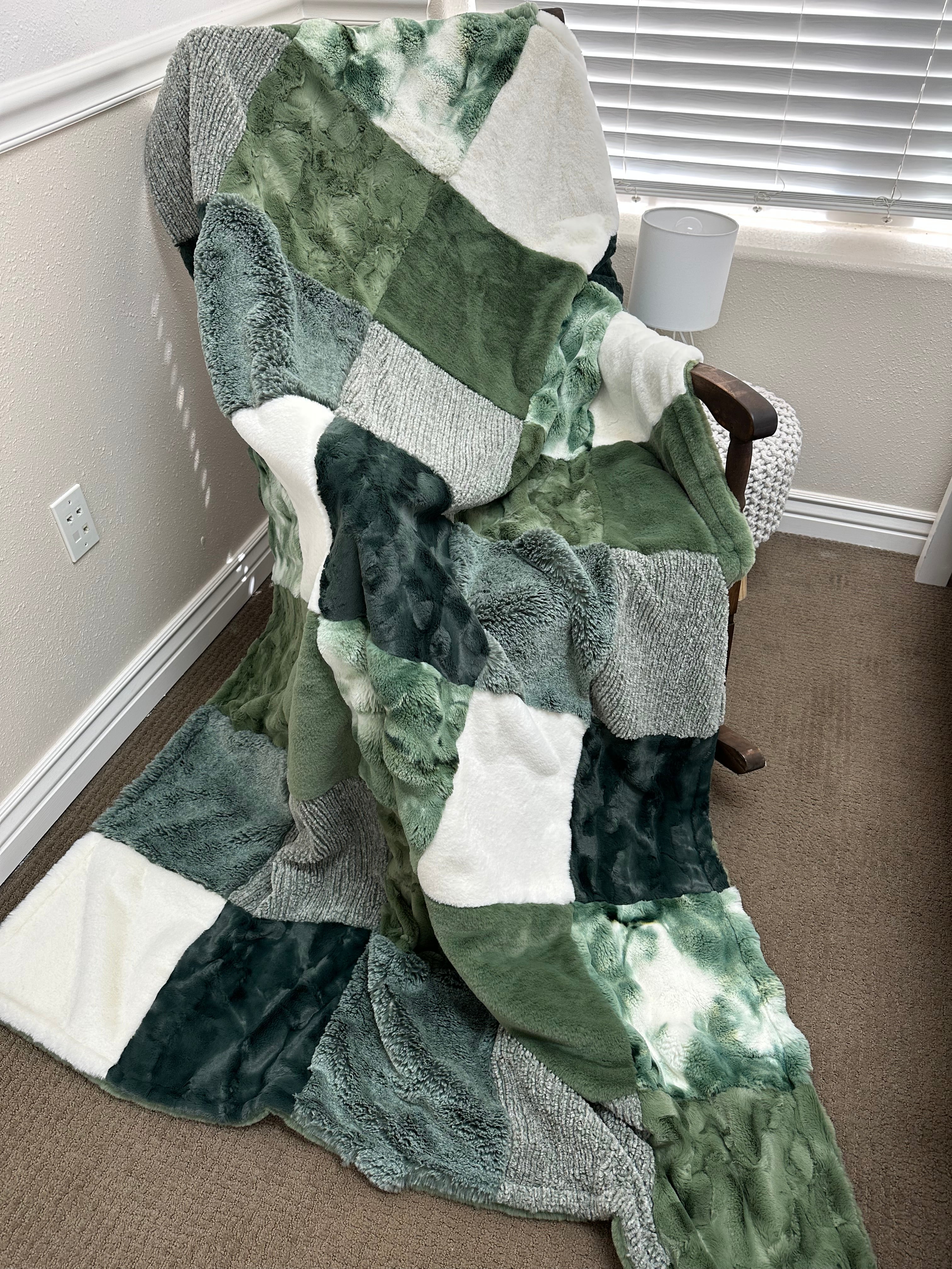 Mixed Green Minky Mama