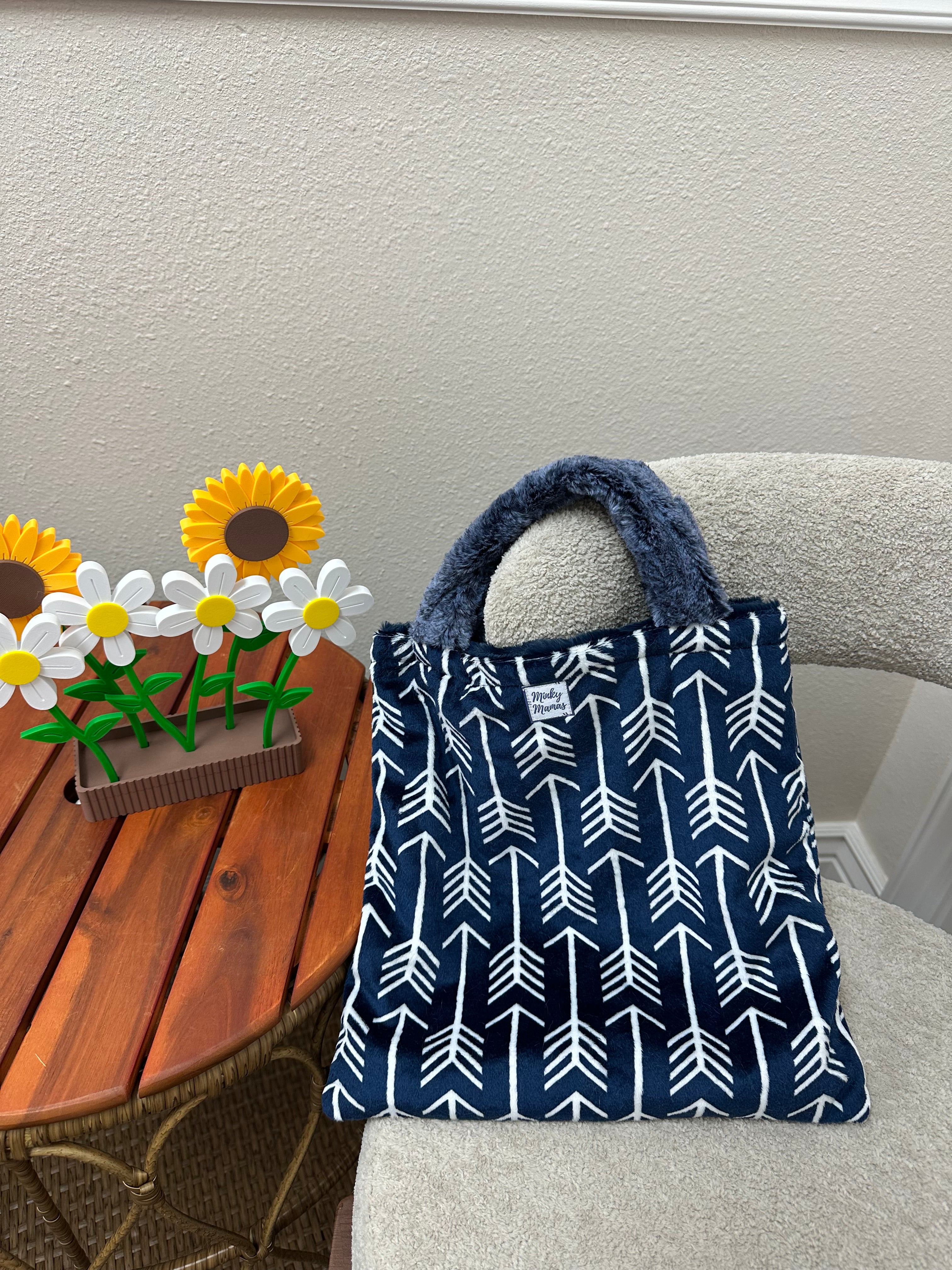 Navy Arrow Small Bag