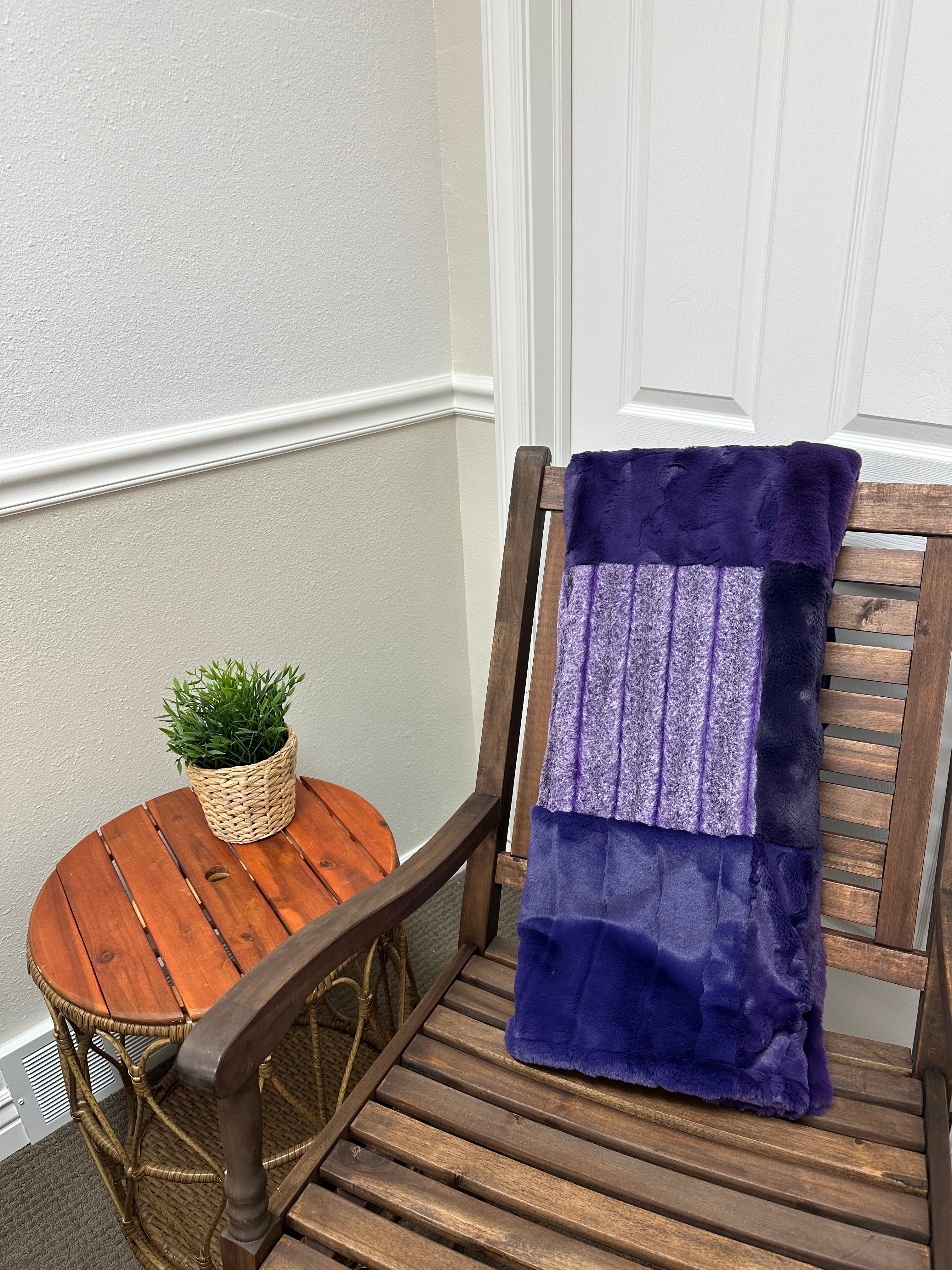 Mixed purple Throw