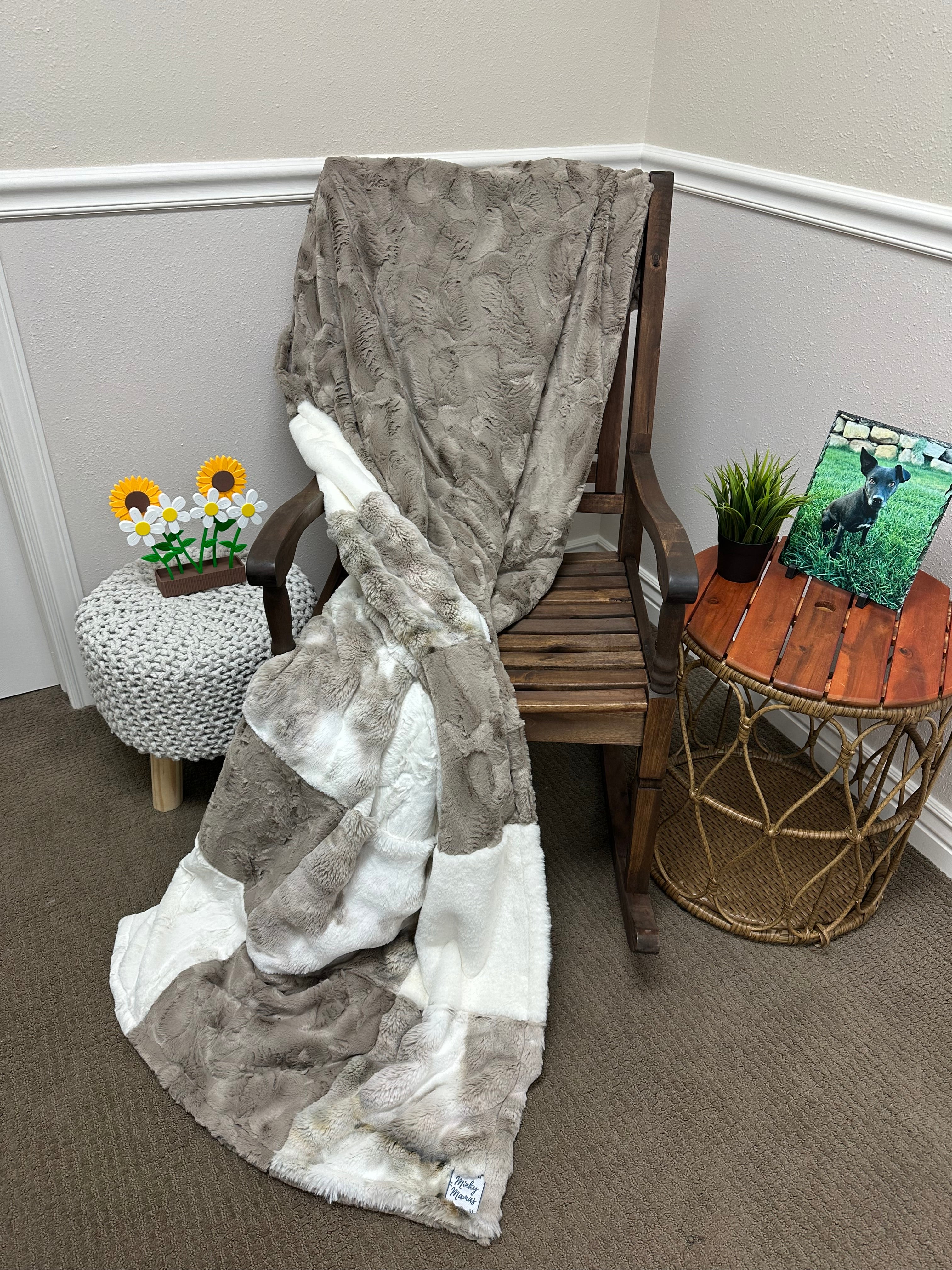 Stone Hide Minky Mama
