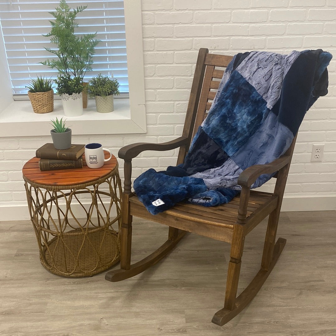 Navy Tie Dye Four Seasons Throw