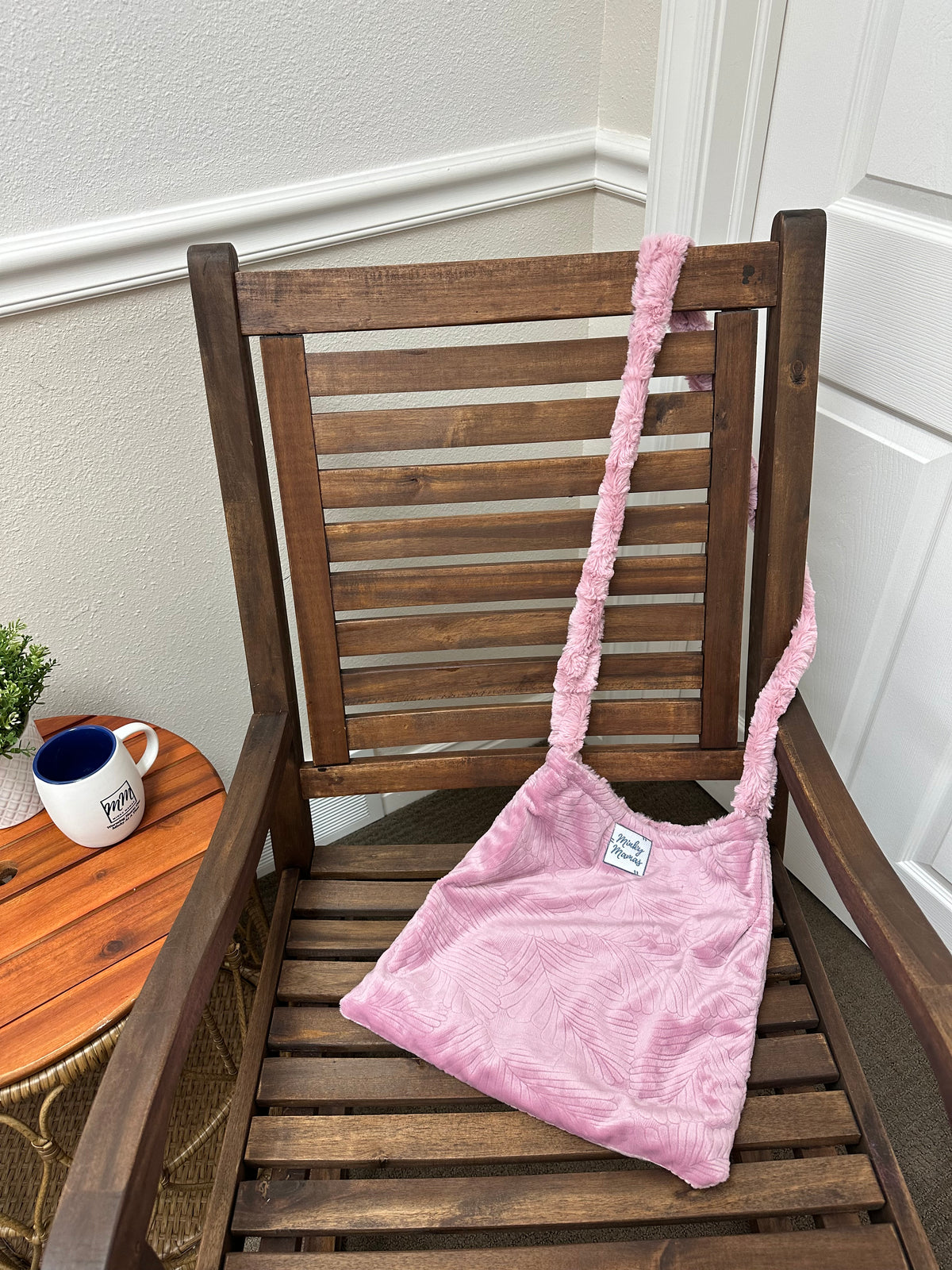 Pink messenger bag