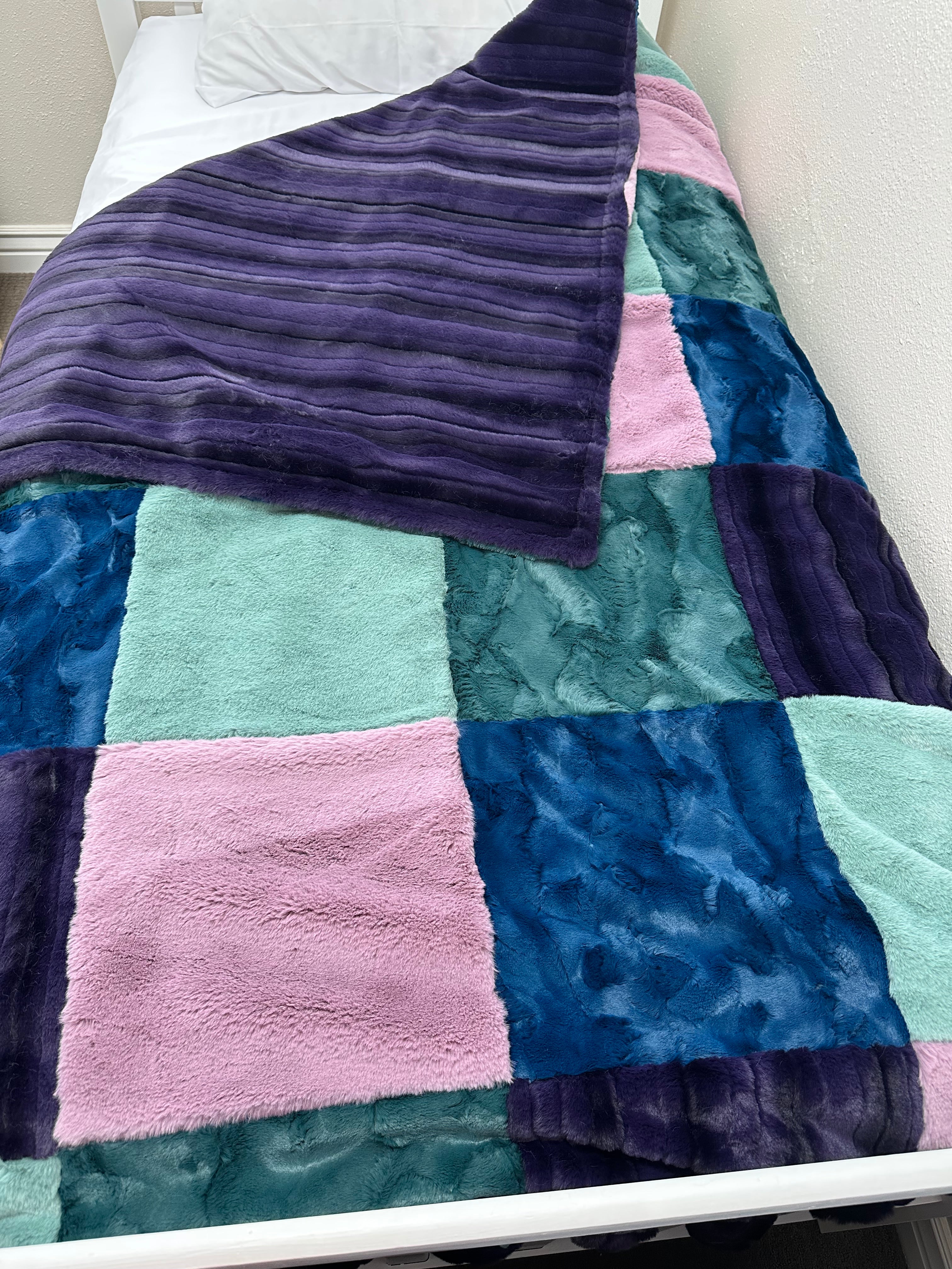 Purple velvet minky mama