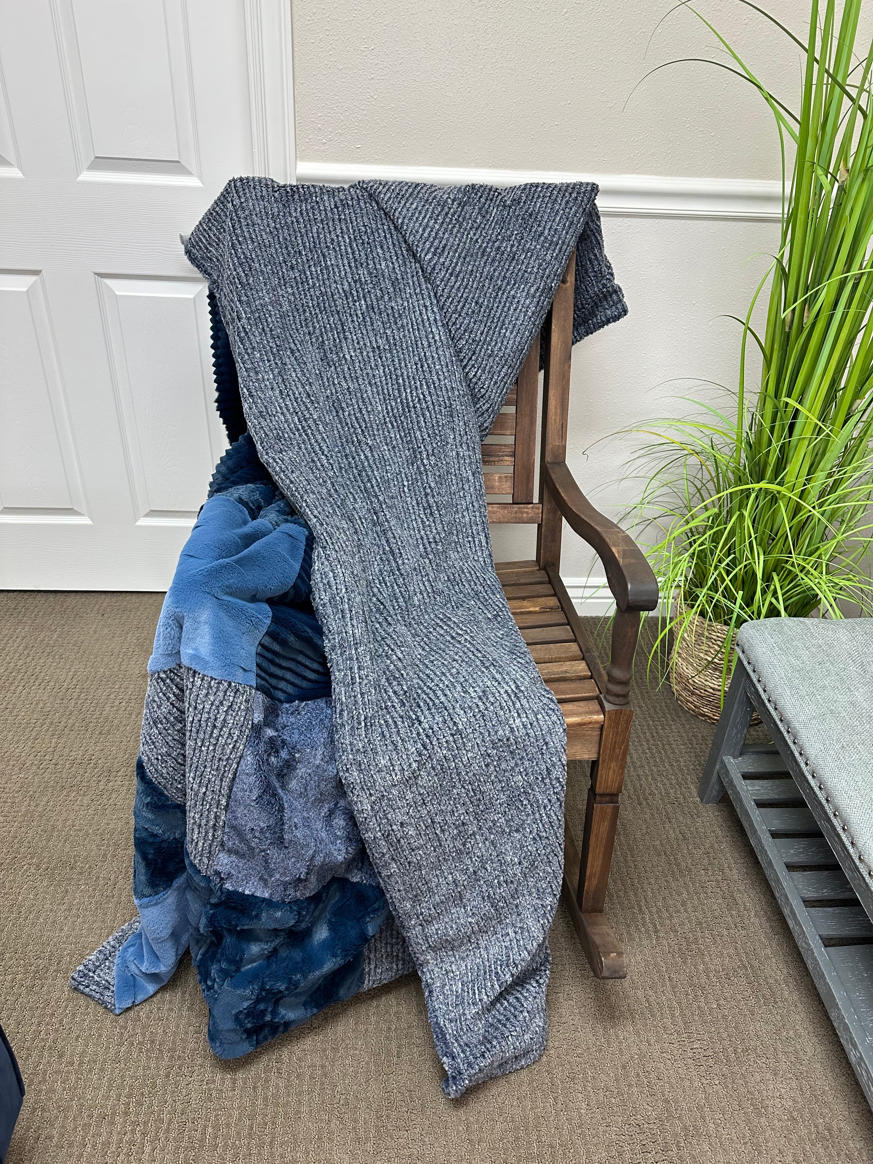 Blue Weave Minky Mama