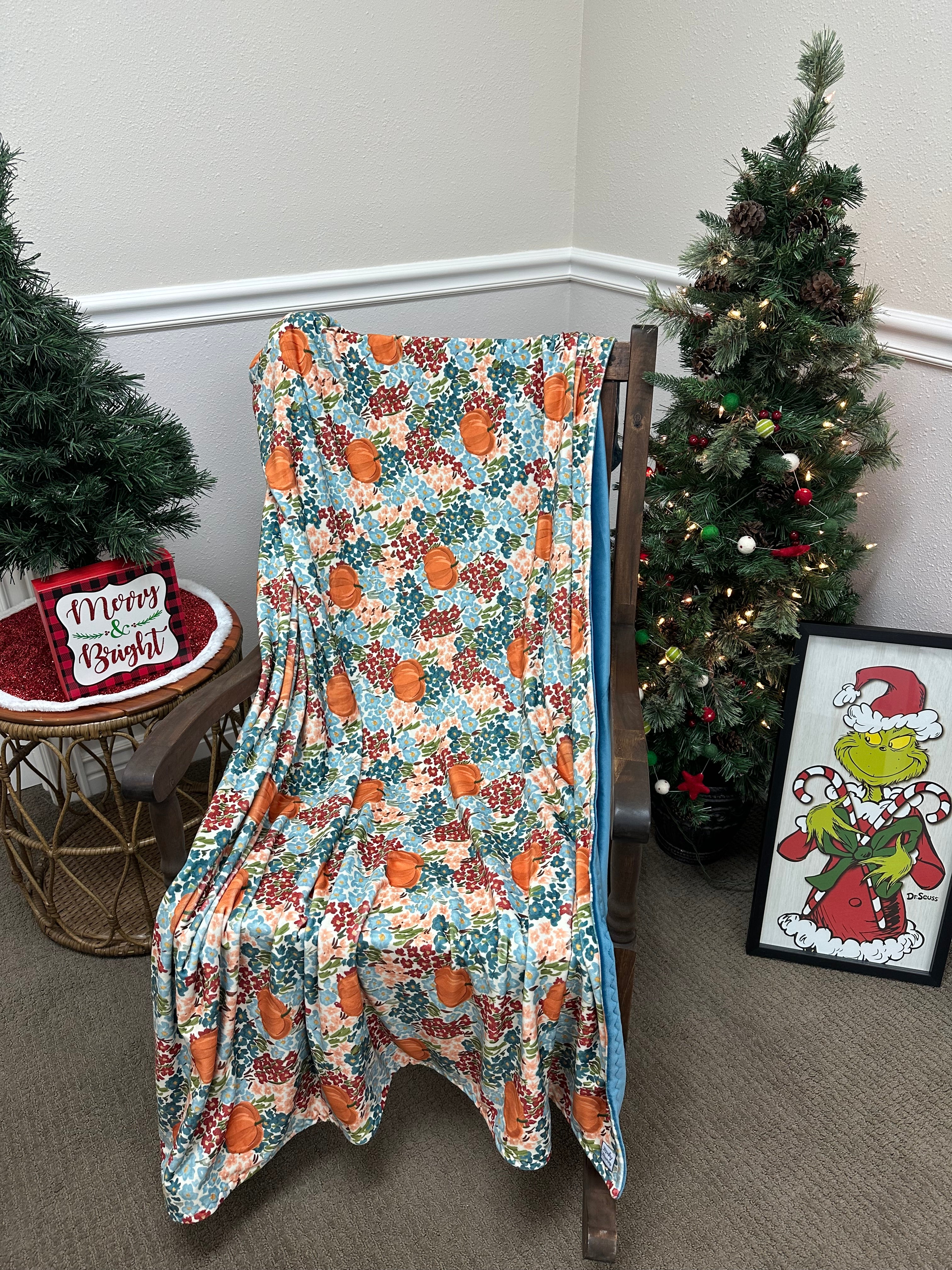 Pumpkin floral Poseidon 50”x60”