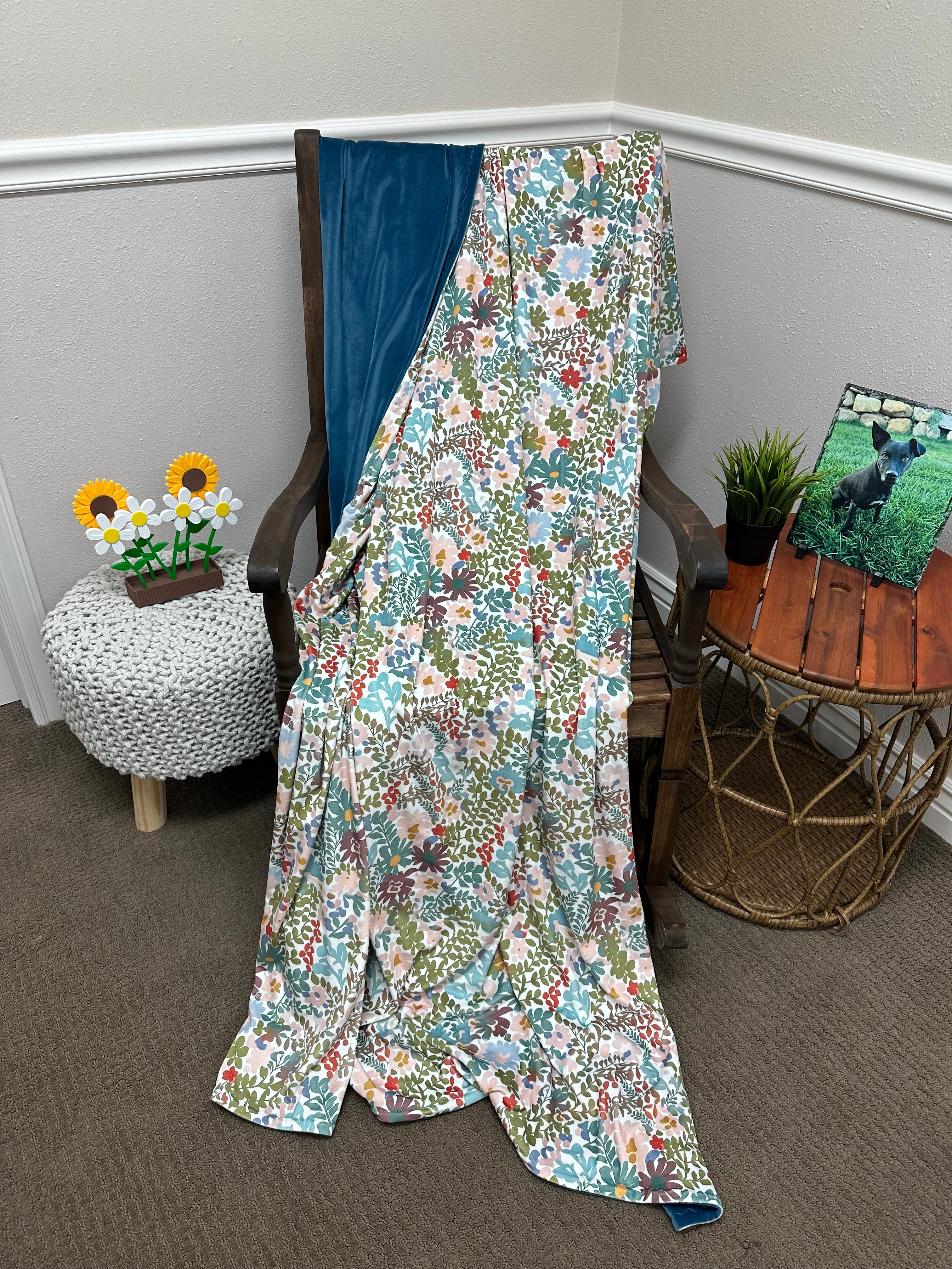 Floral 60”x86” Marshmallow
