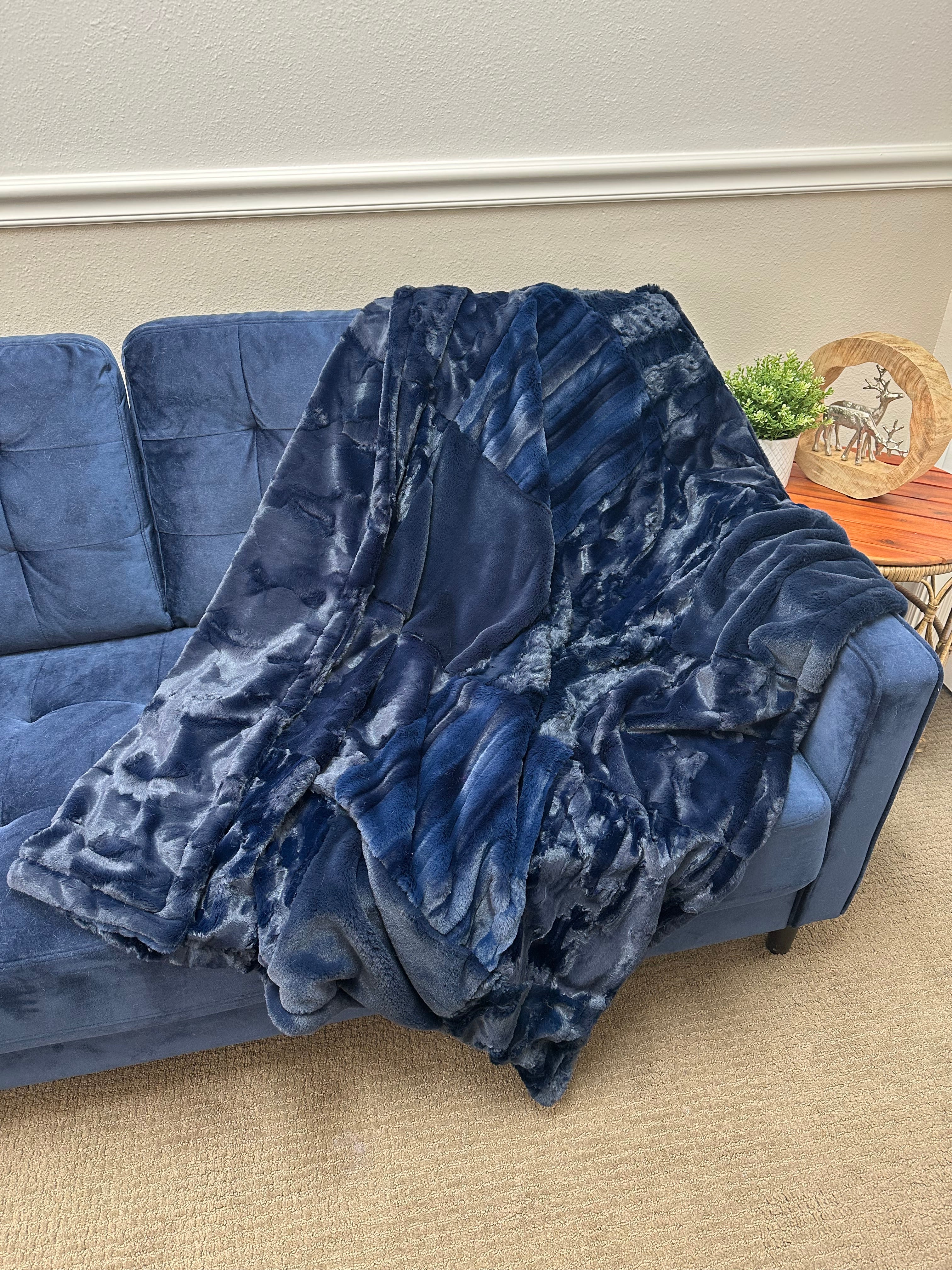 Navy Blue Throw