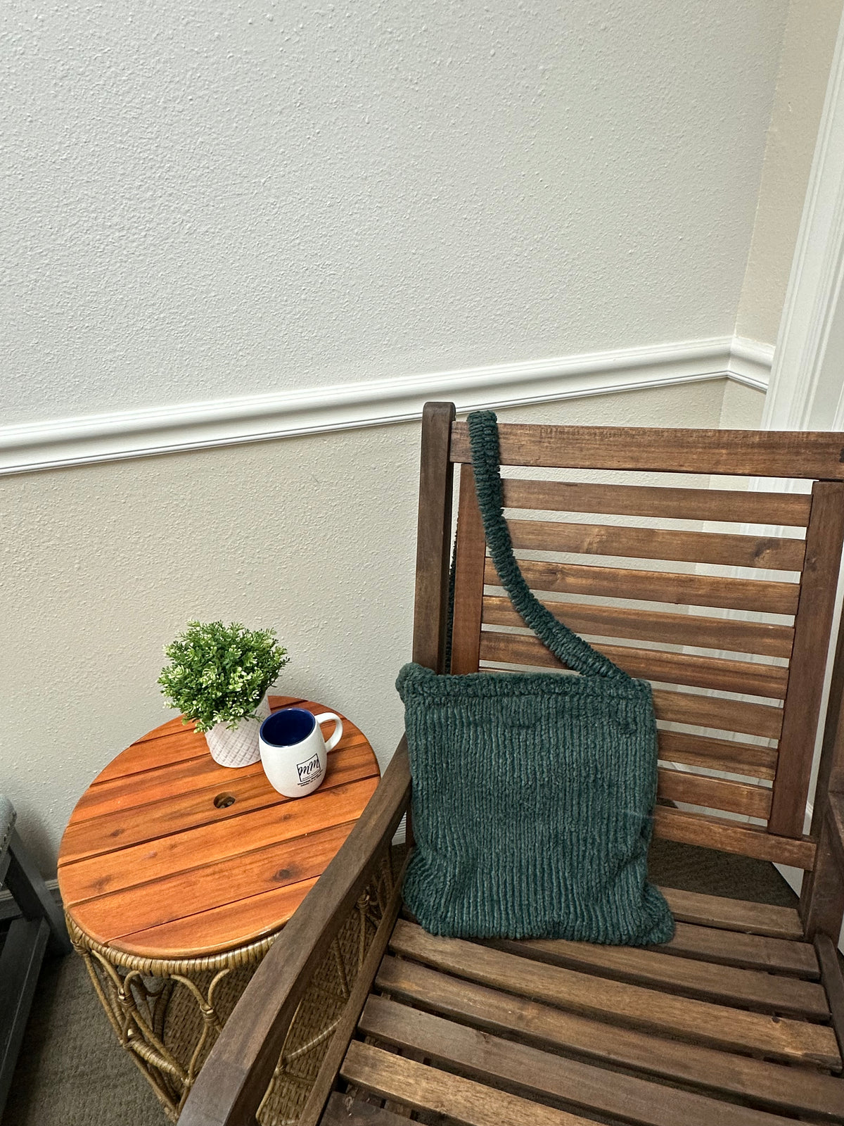 Green messenger bag