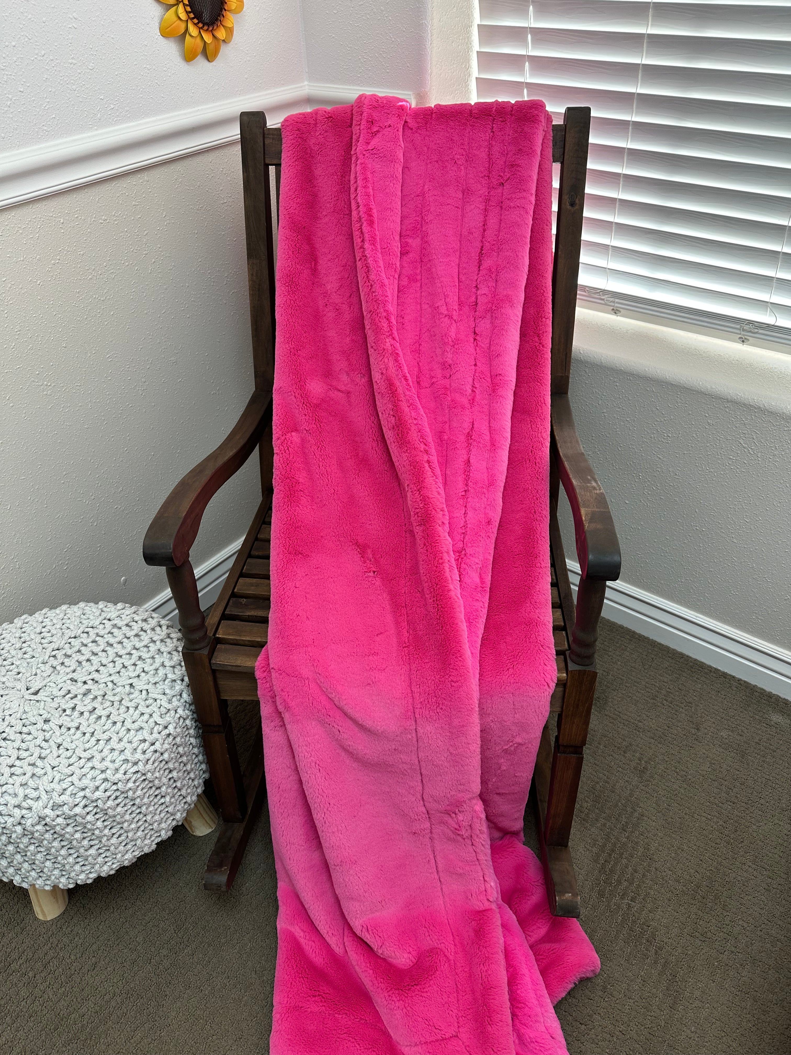 Hot pink simple Minky Mama