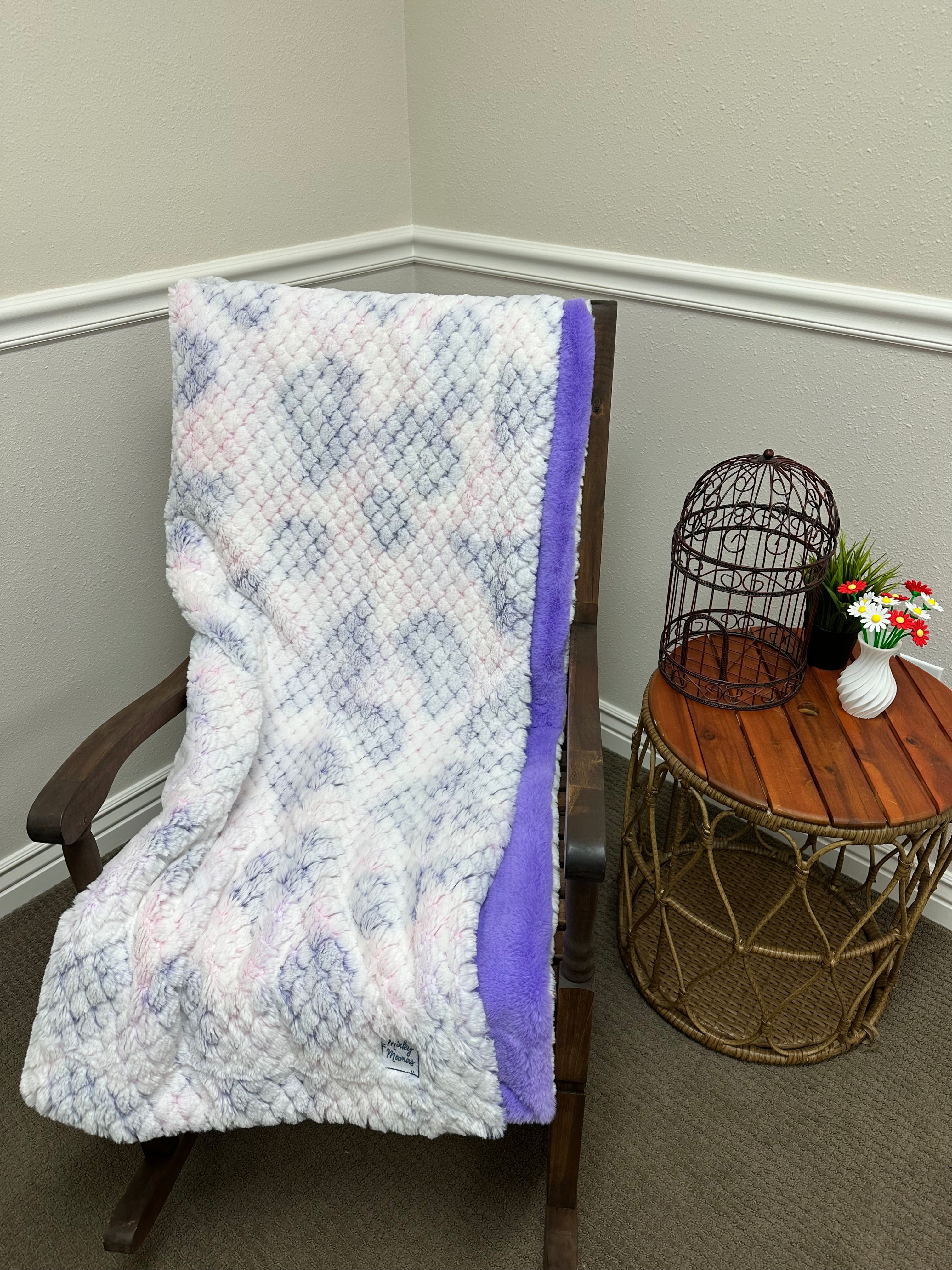Lavender Bunny Throw