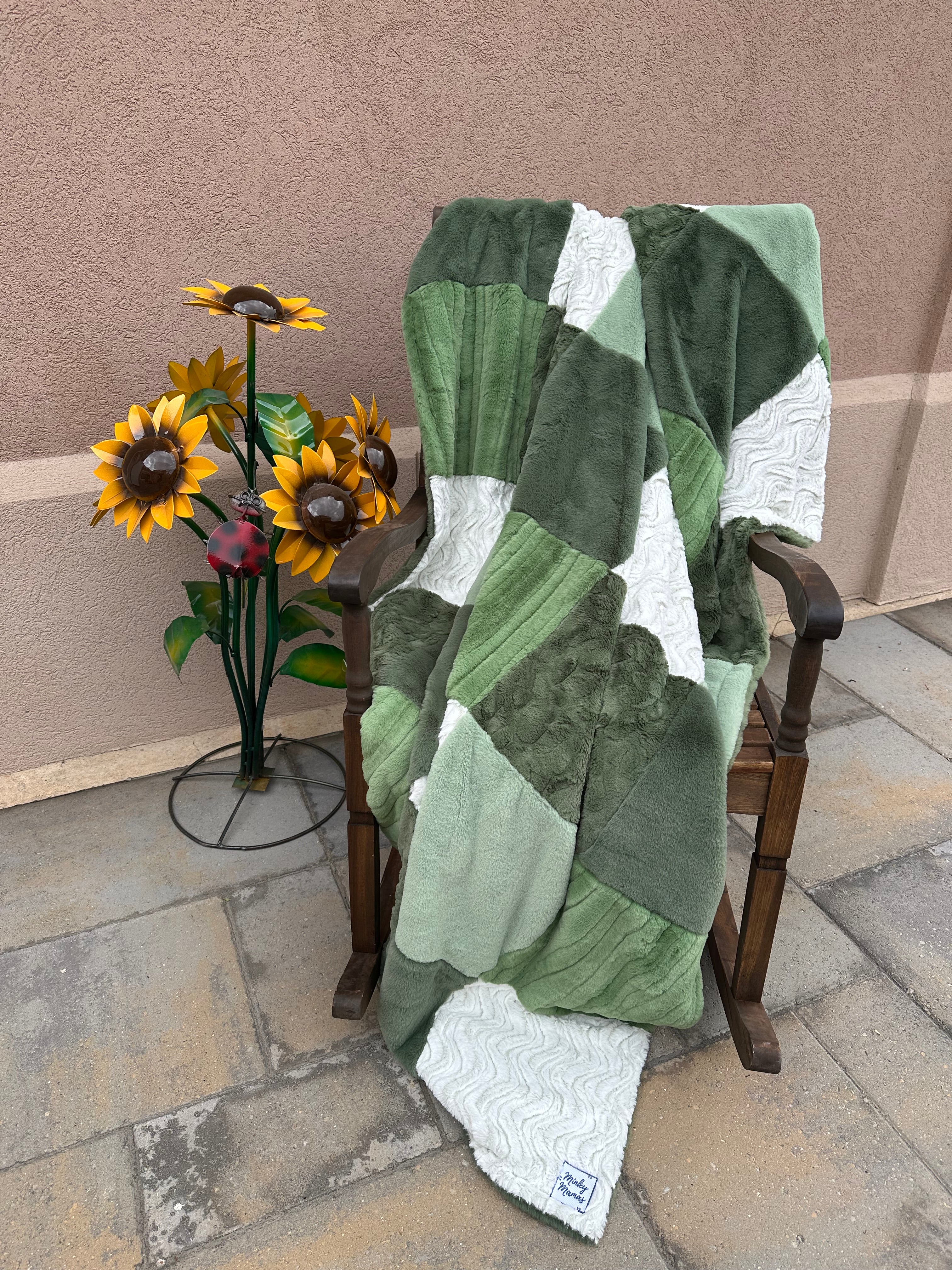 Shades of Green Minky Mama