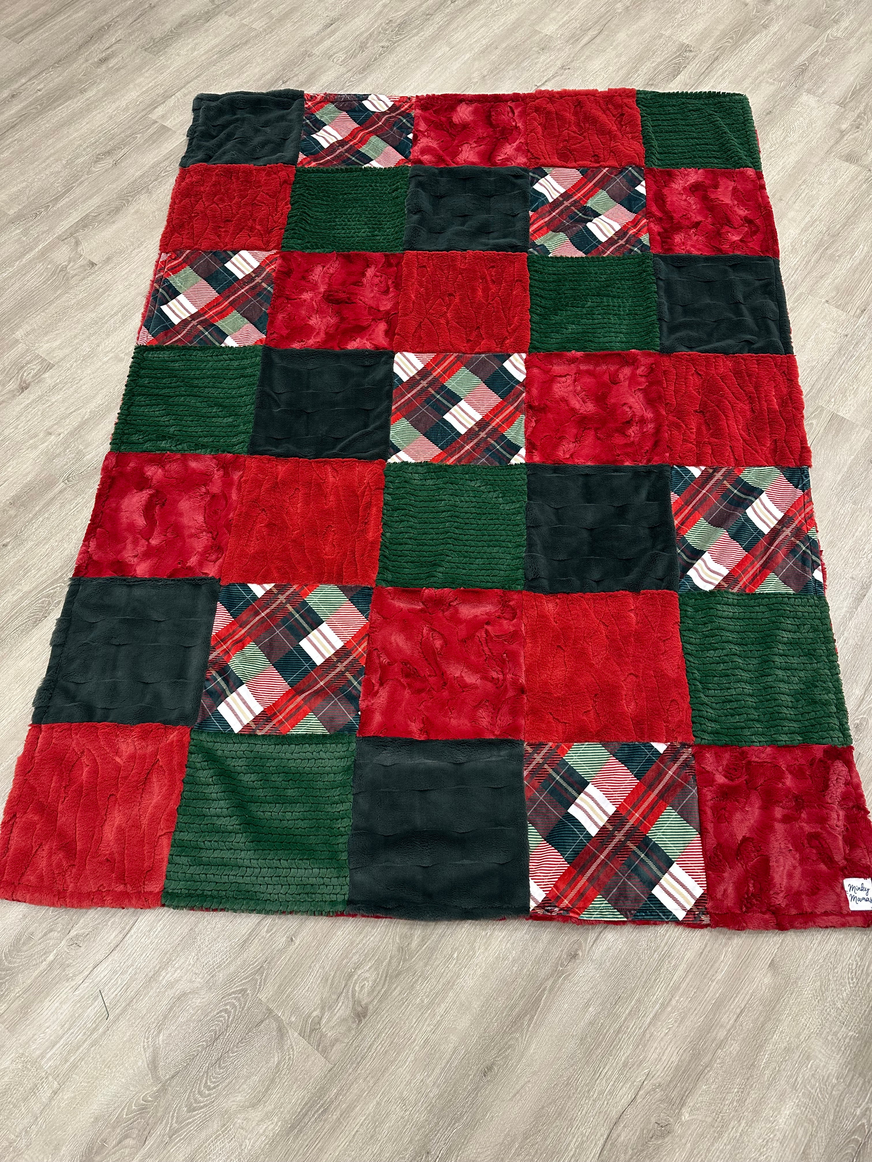 Christmas Plaid Minky Mama