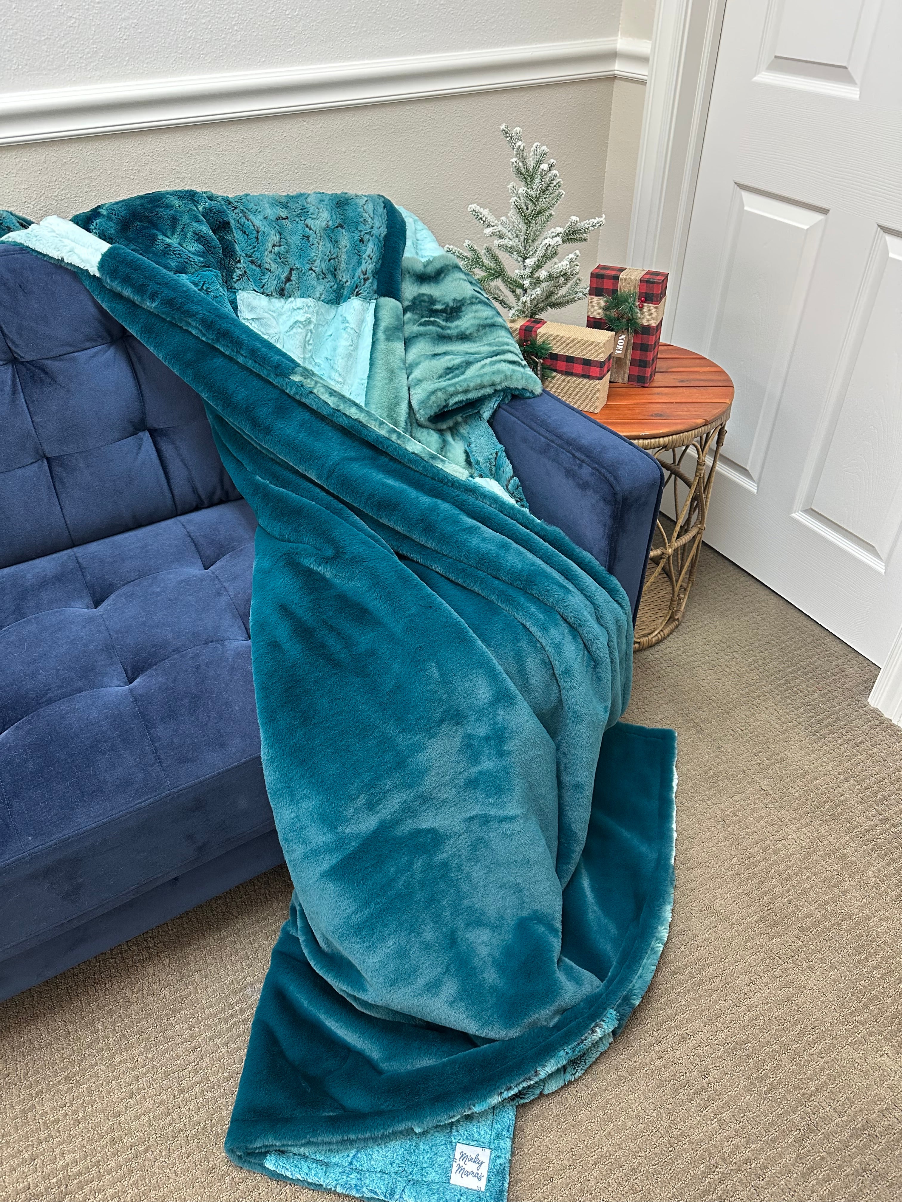 Teal blues Minky Mama