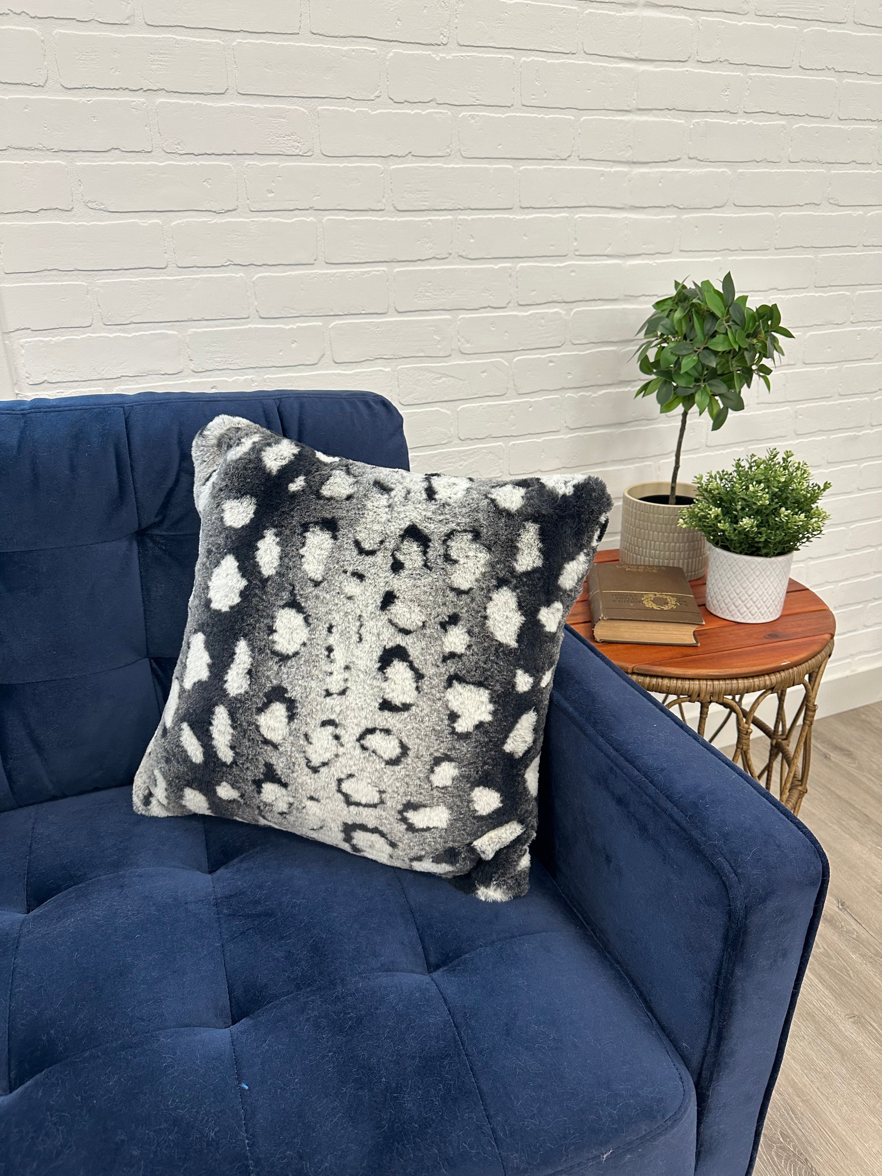 Black Joey Throw Pillow Cover