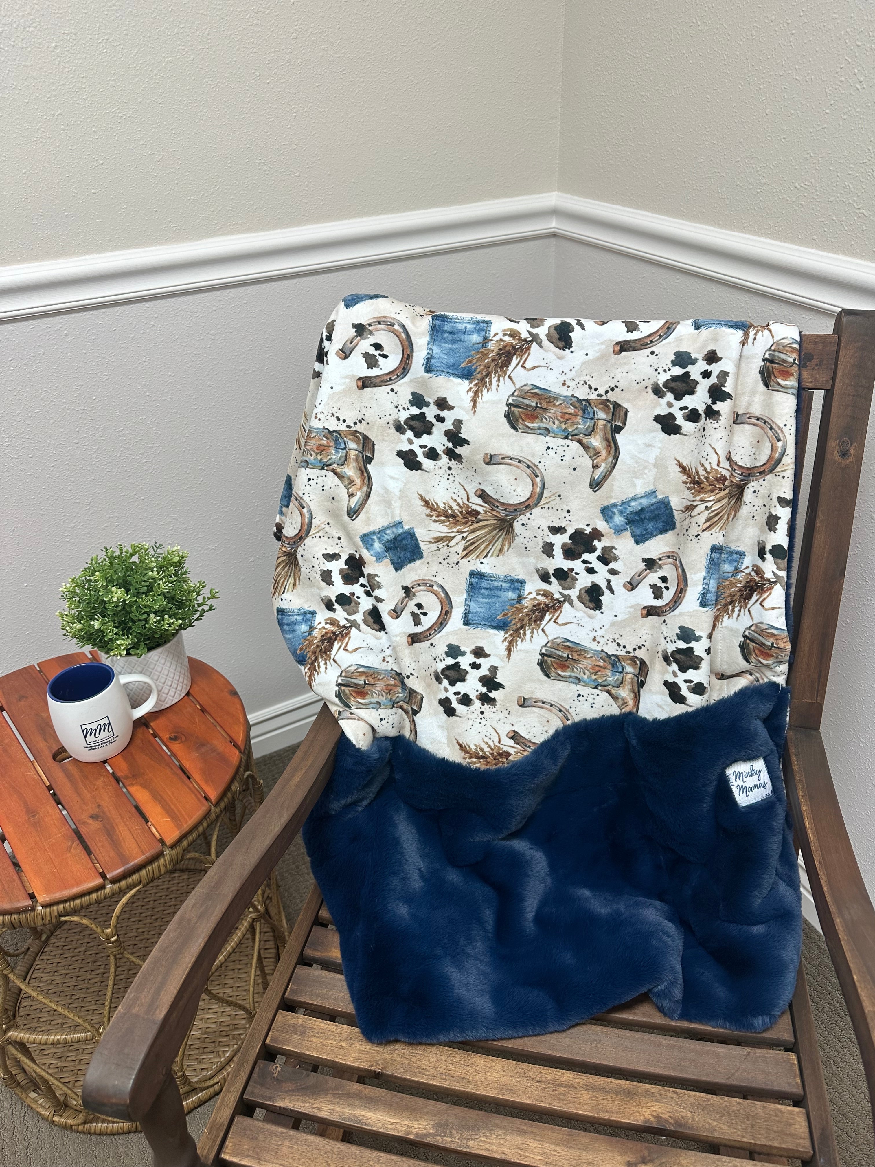 Cowboy Cuddle Travel blanket