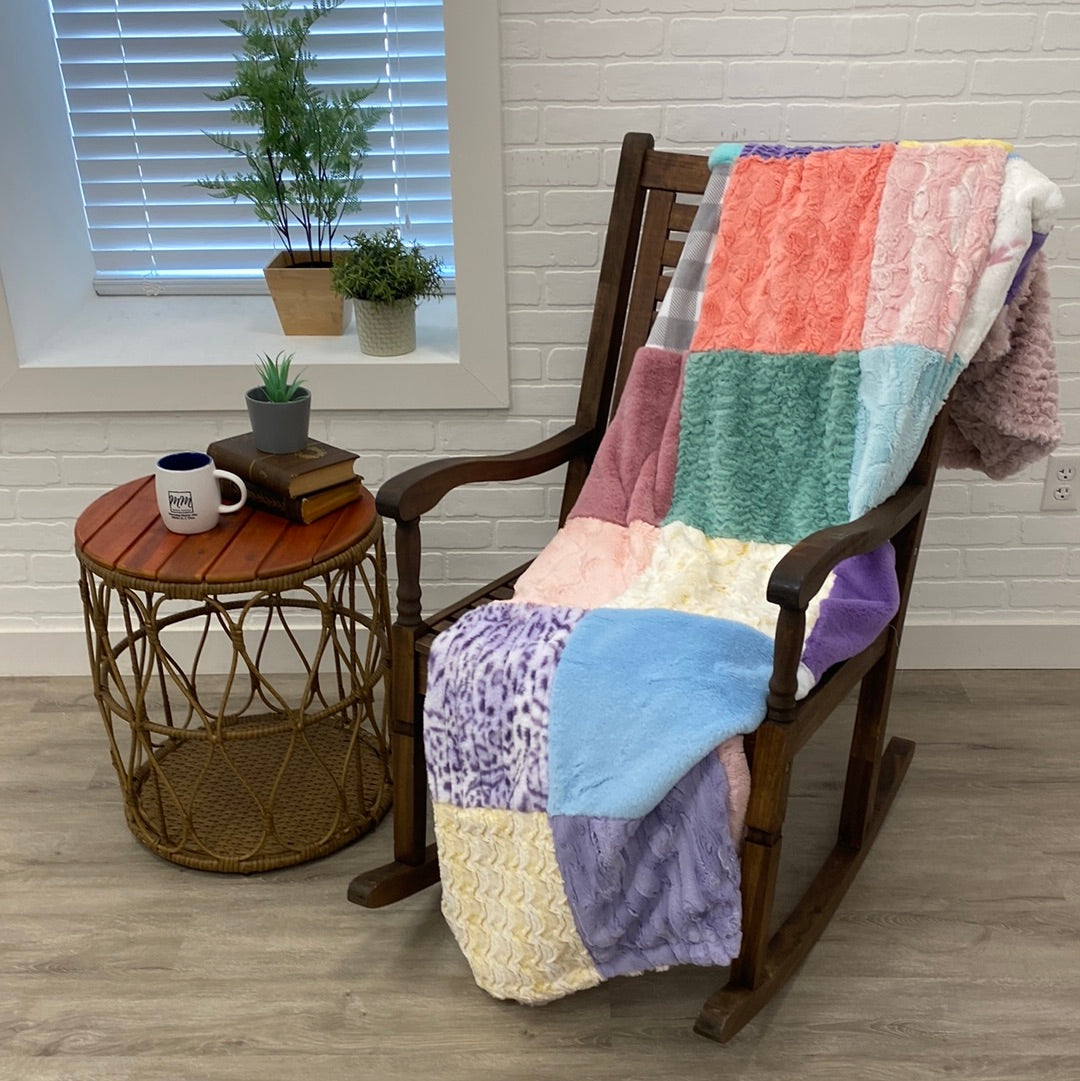 Grandma Minky Mama With Smoky Rose Tuscany on the Back.