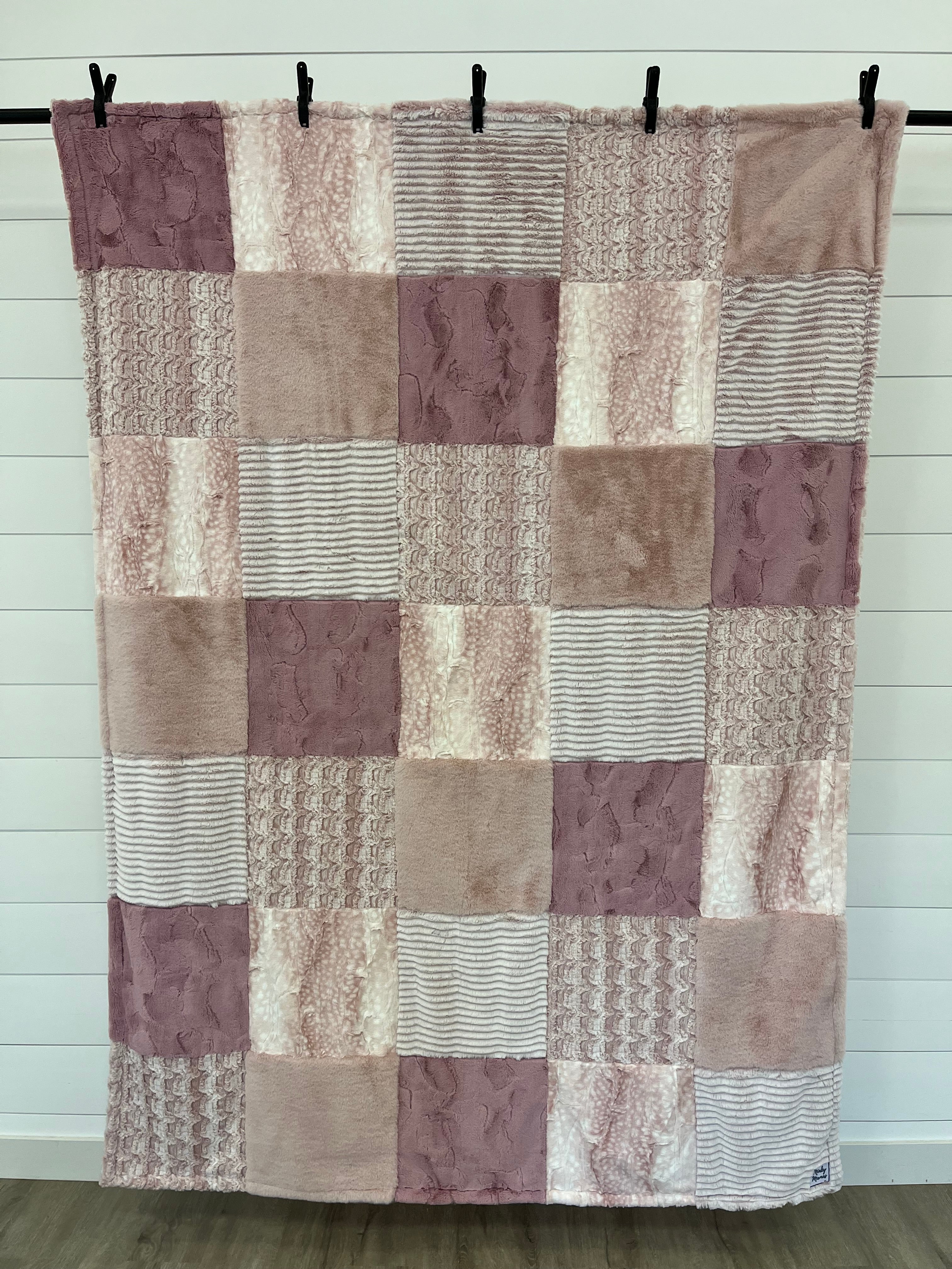 Pink Fawn Back Minky Mama