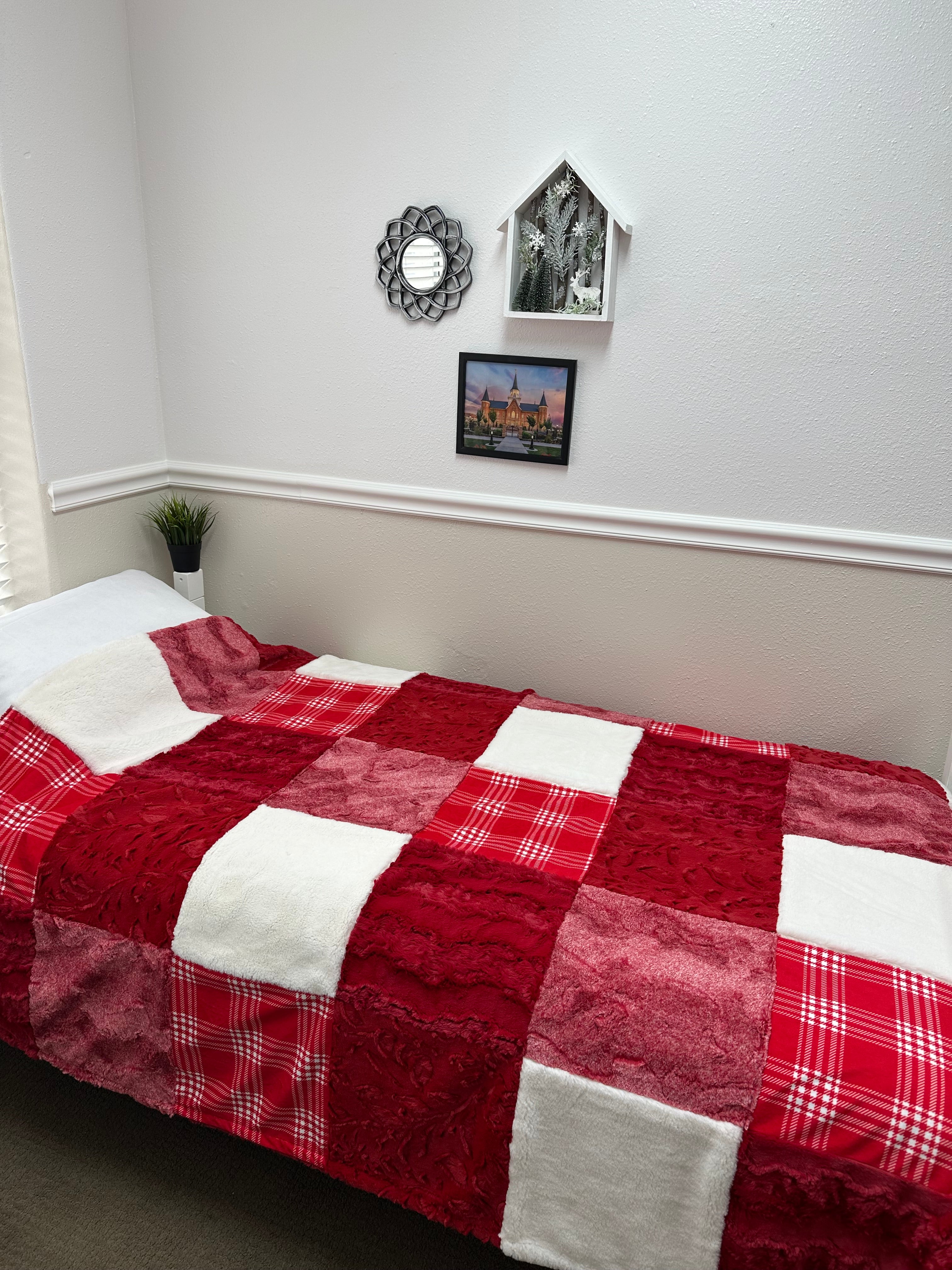 Red Poppy Minky Mama