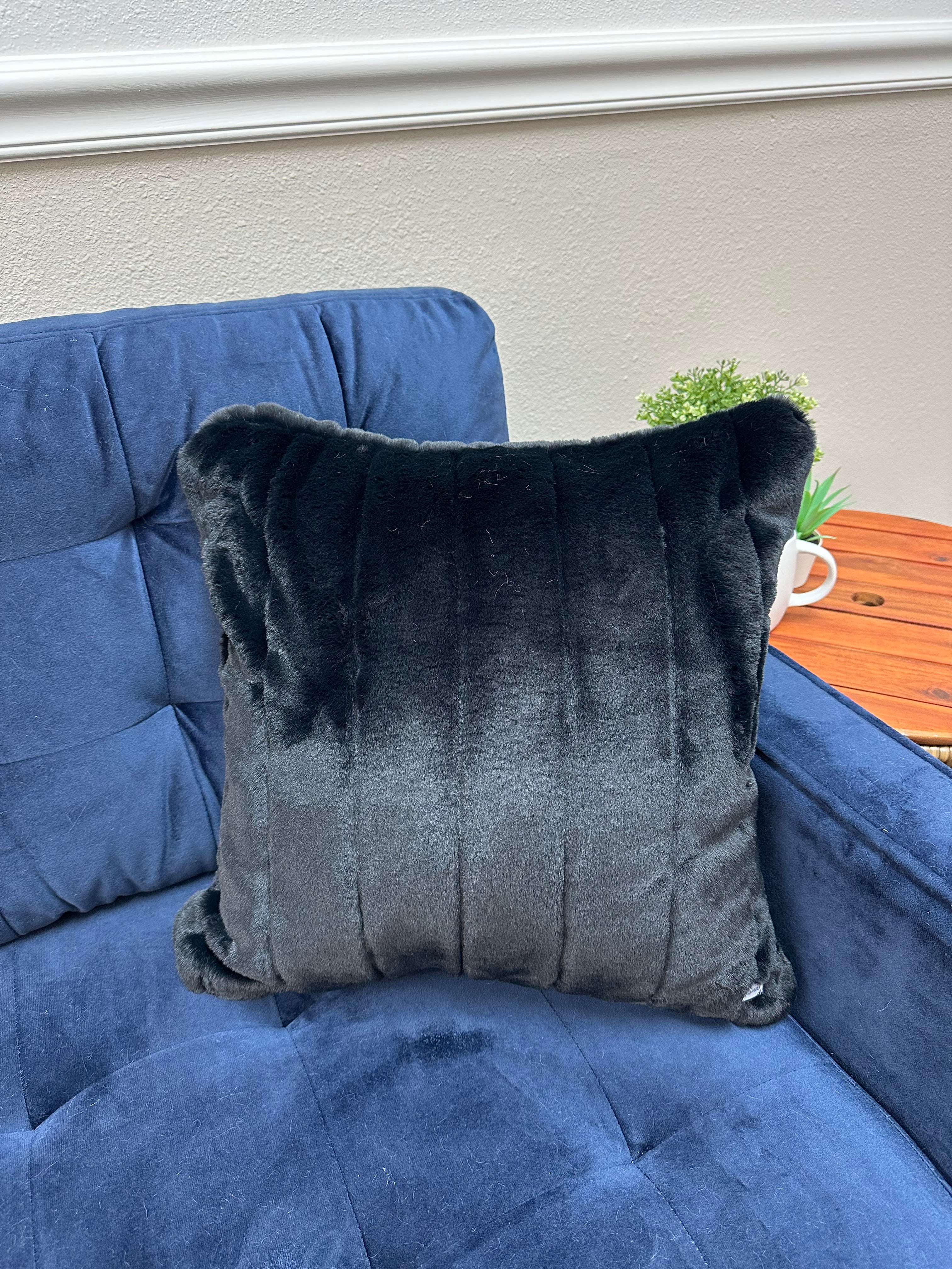 Black Sydney Throw Pillow Cover