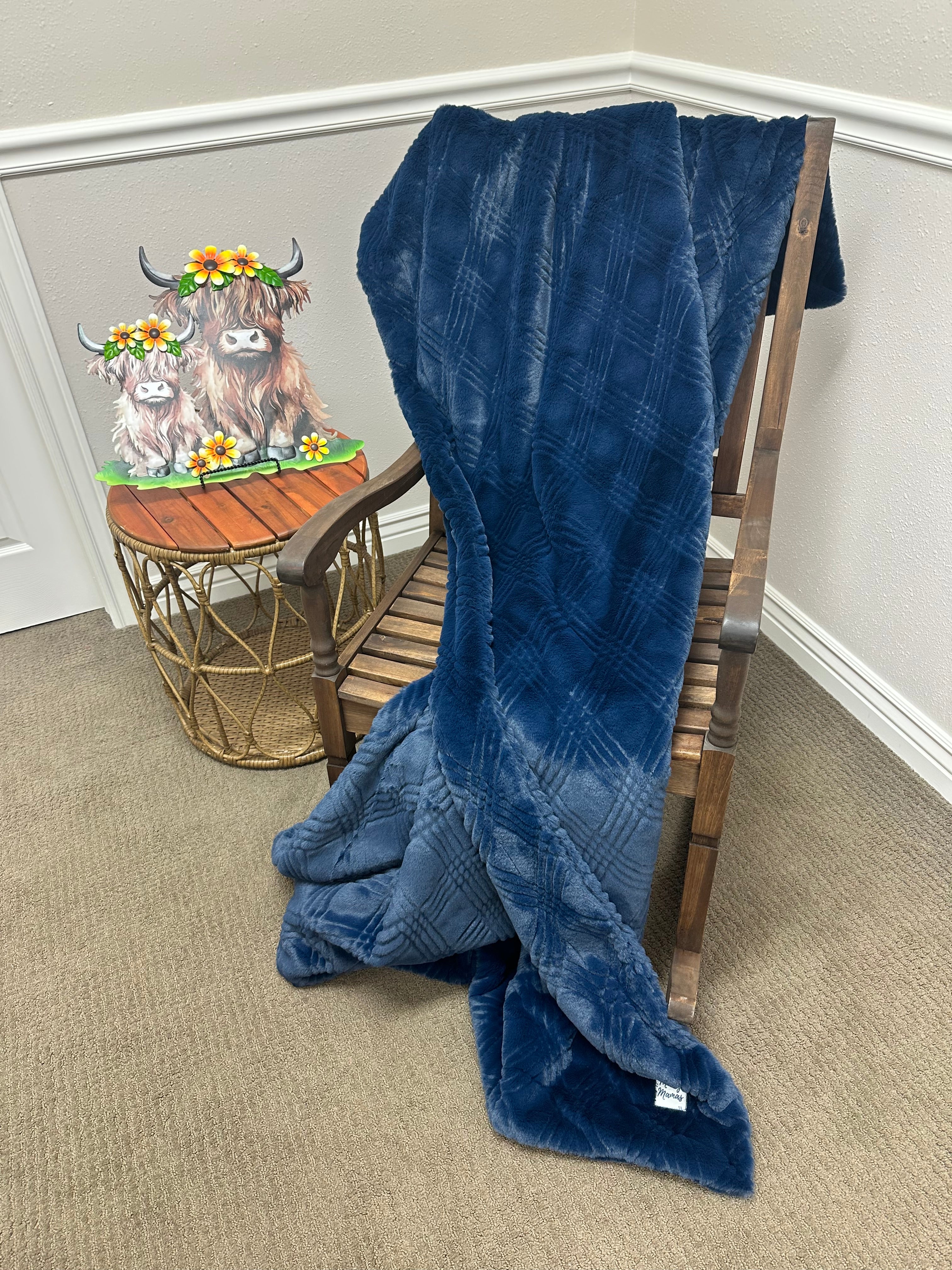 Navy Quinn Simple Minky Mama