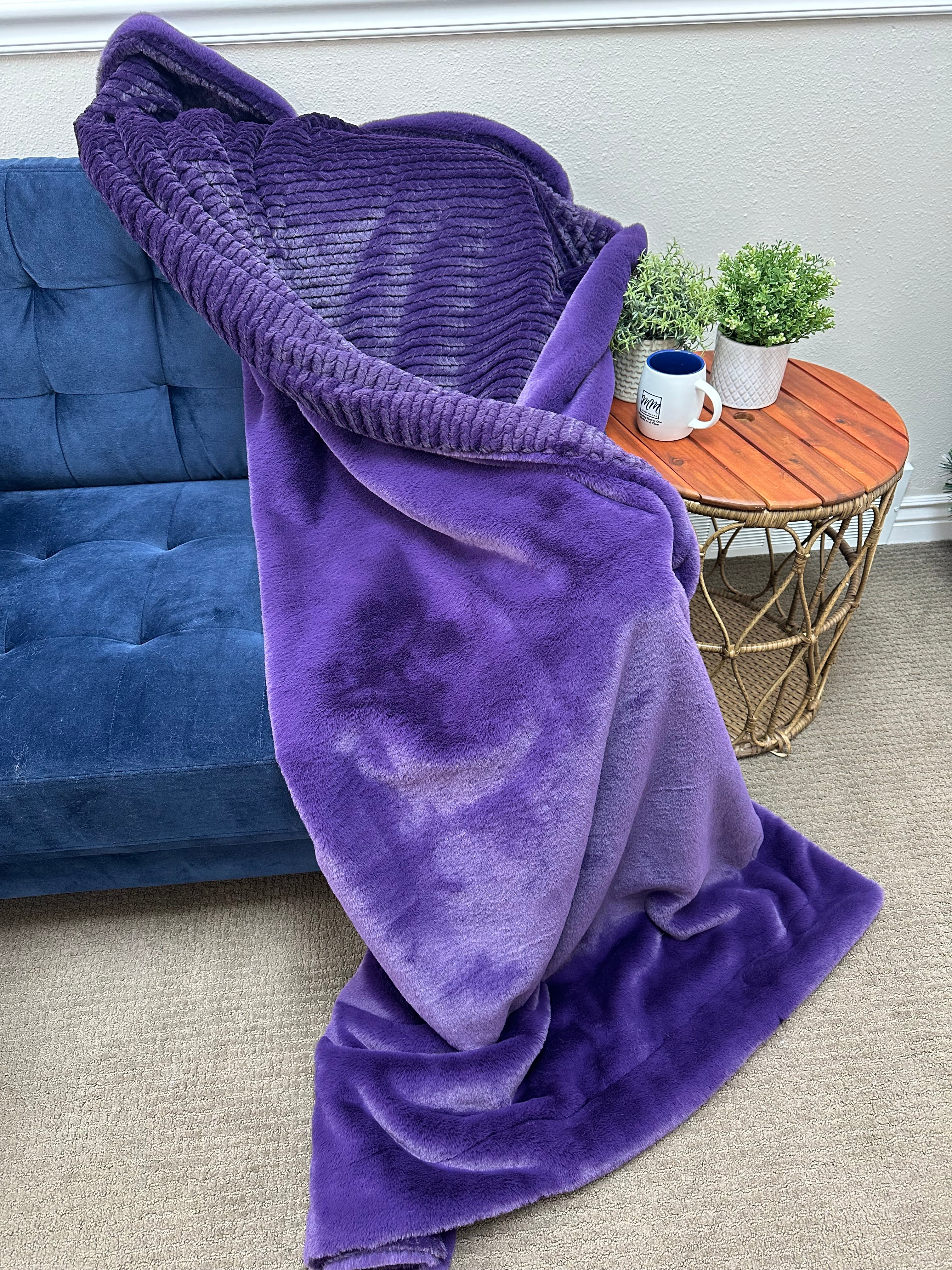Purple Simple Minky Mama