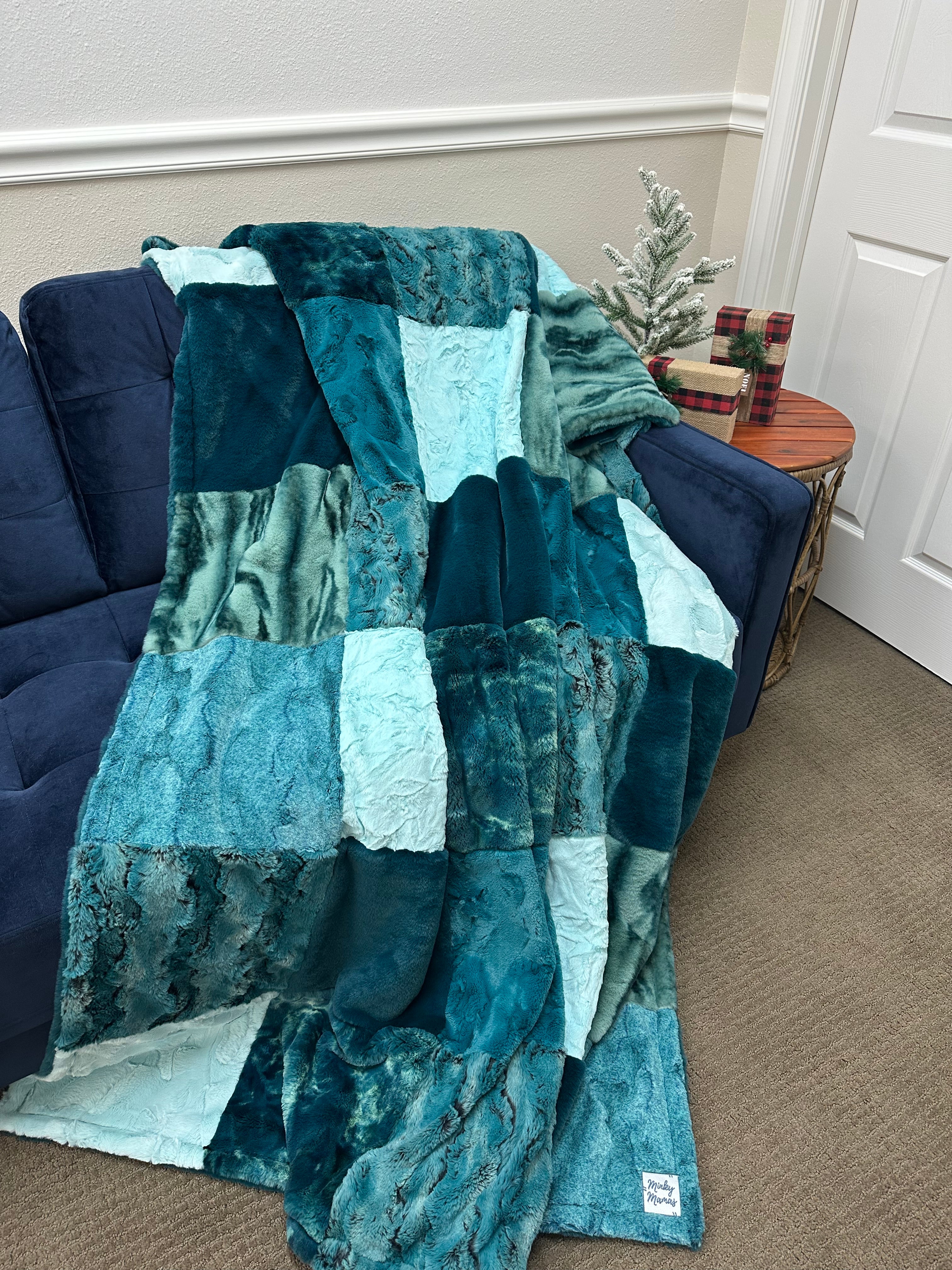 Teal blues Minky Mama