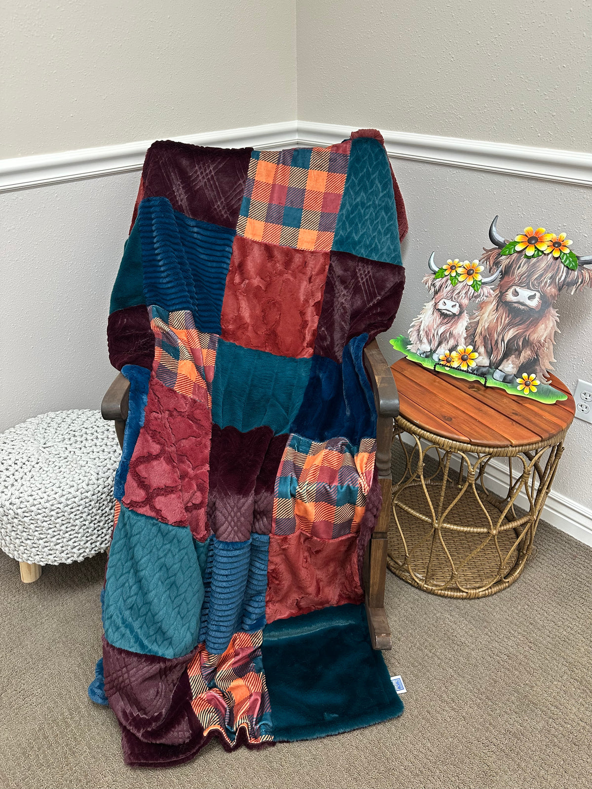 Black Cherry Fall Minky Mama