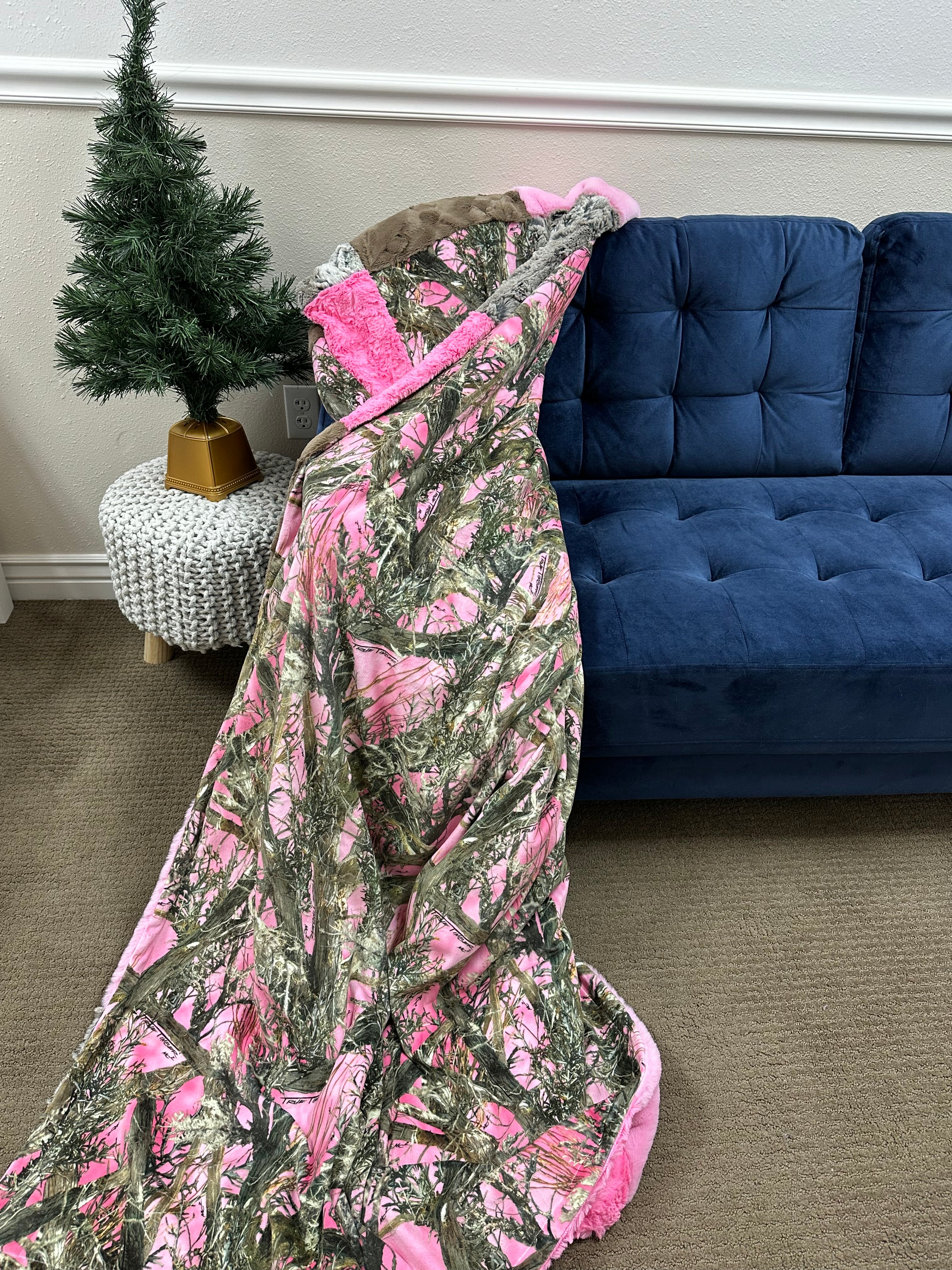 Pink Camo Minky Mama