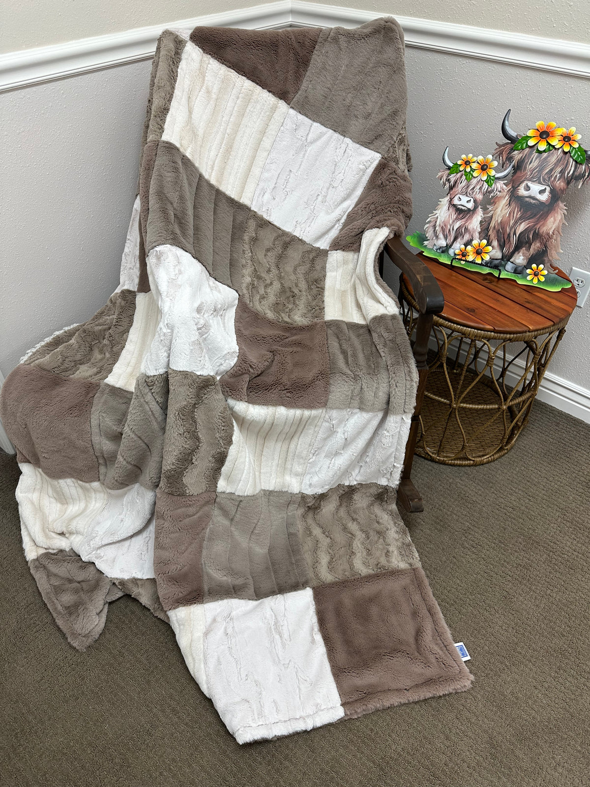 Taupe Bunny Minky Mama