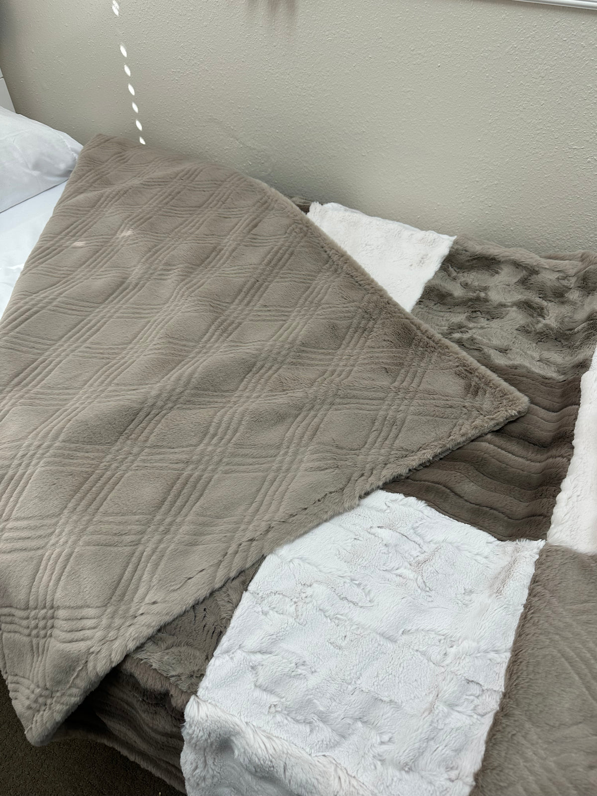 Taupe Quinn Minky Mama