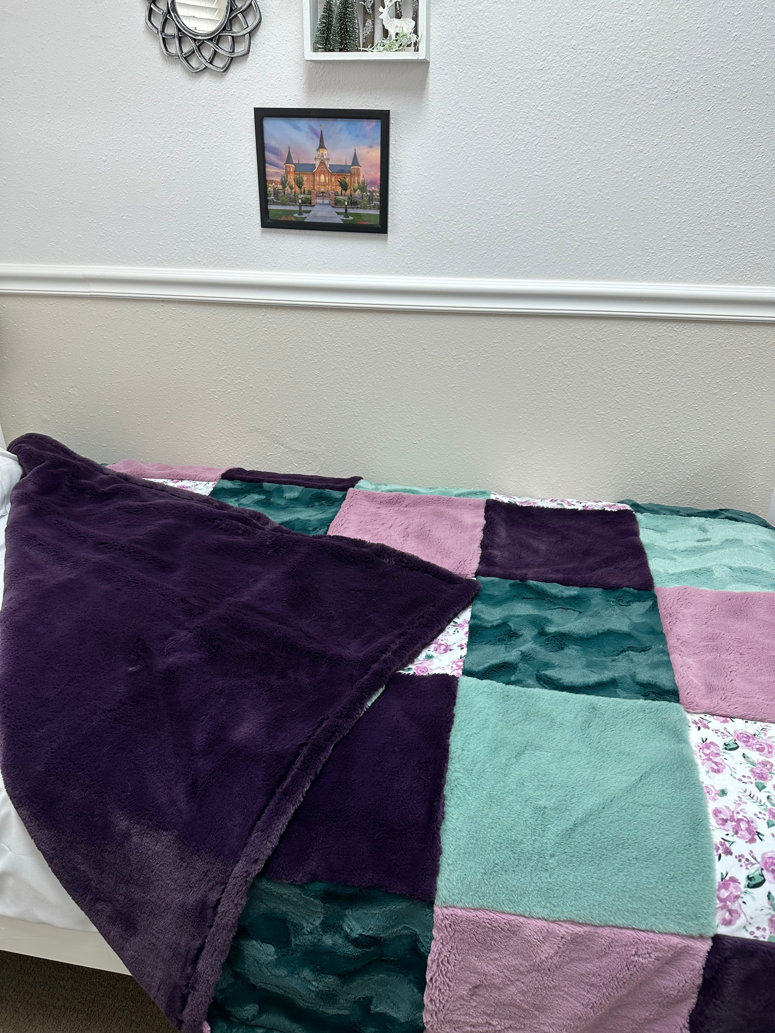 Lush bunny Purple Minky Mama