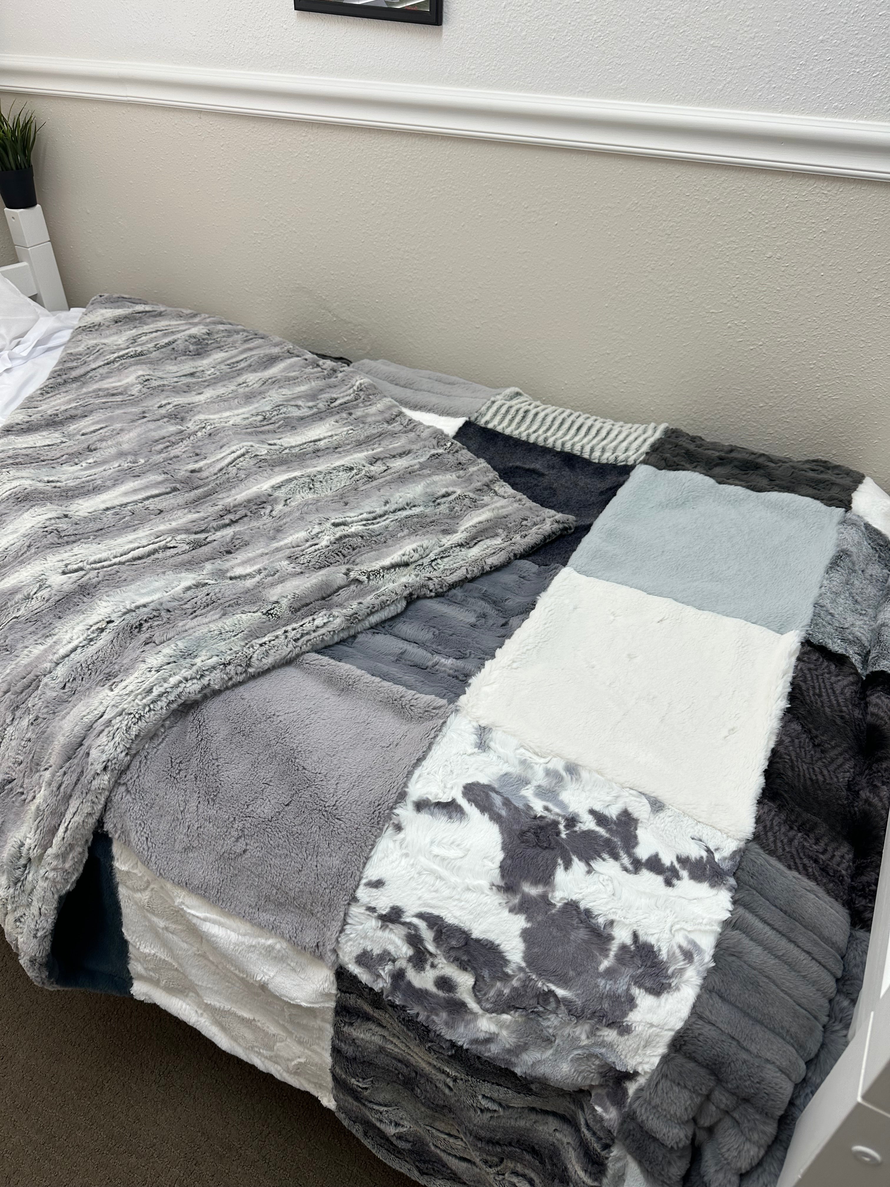 Grey Grandpa Minky Mama