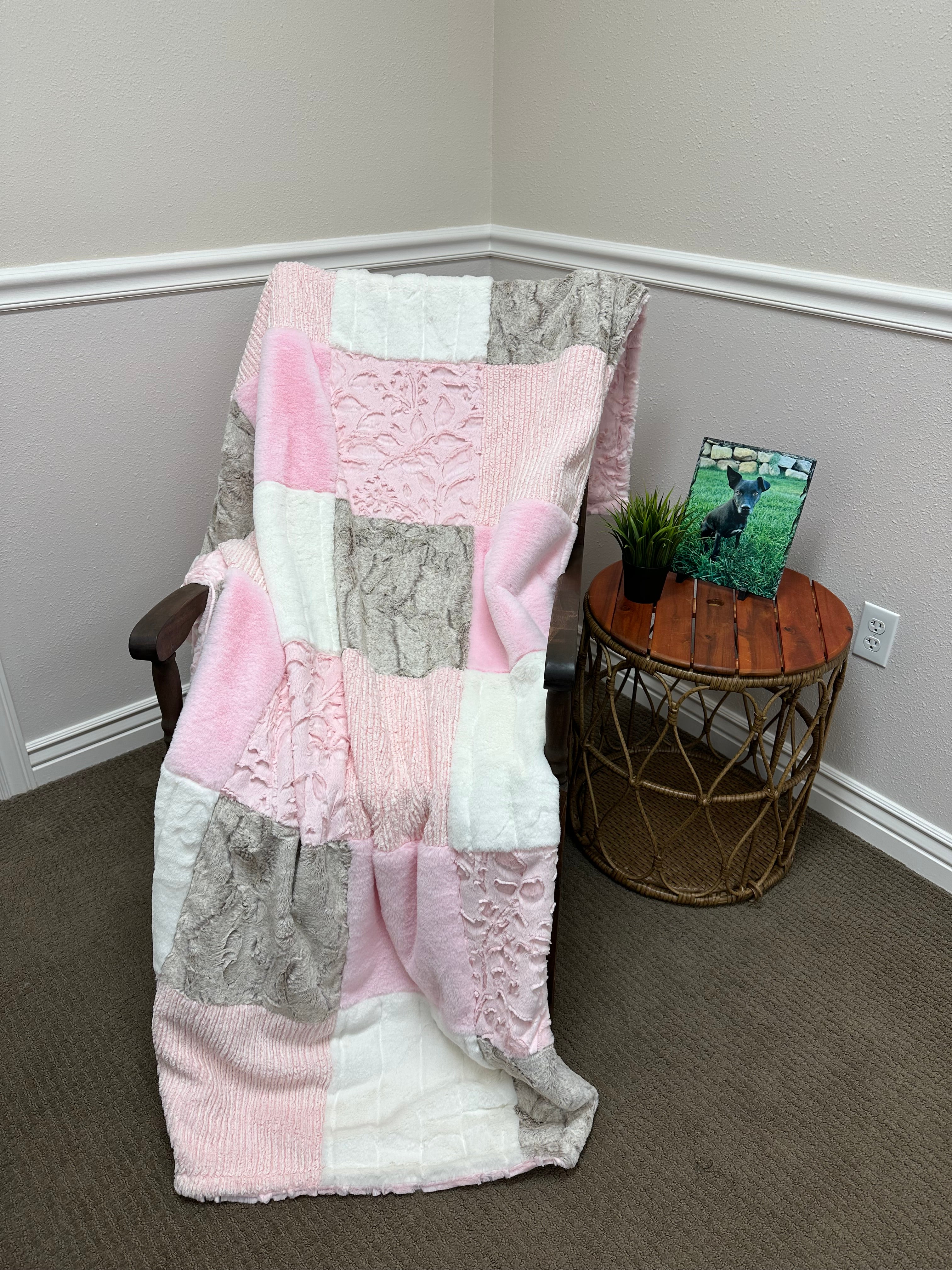 Pink poppy Minky Mama
