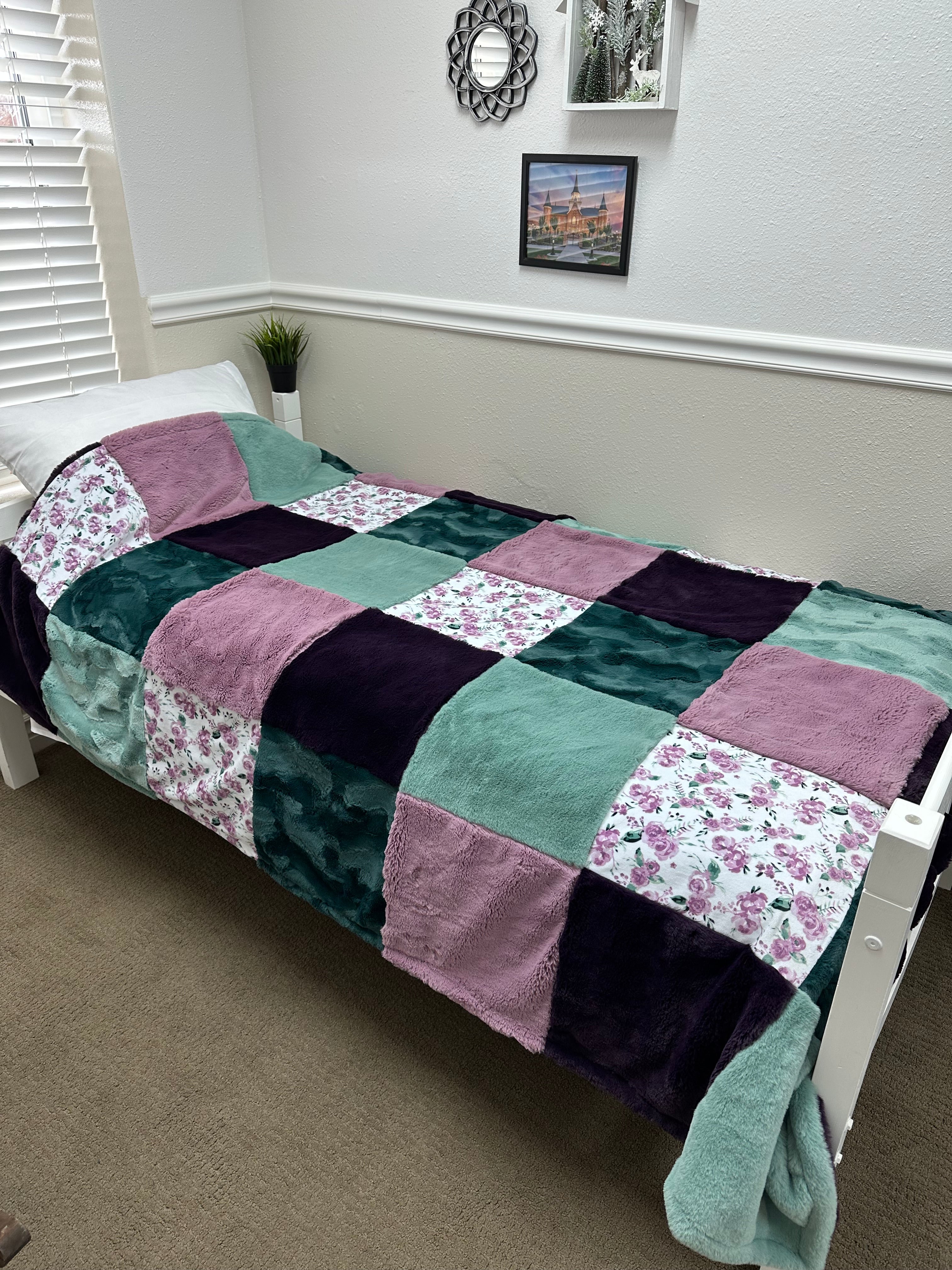 Lush bunny Purple Minky Mama