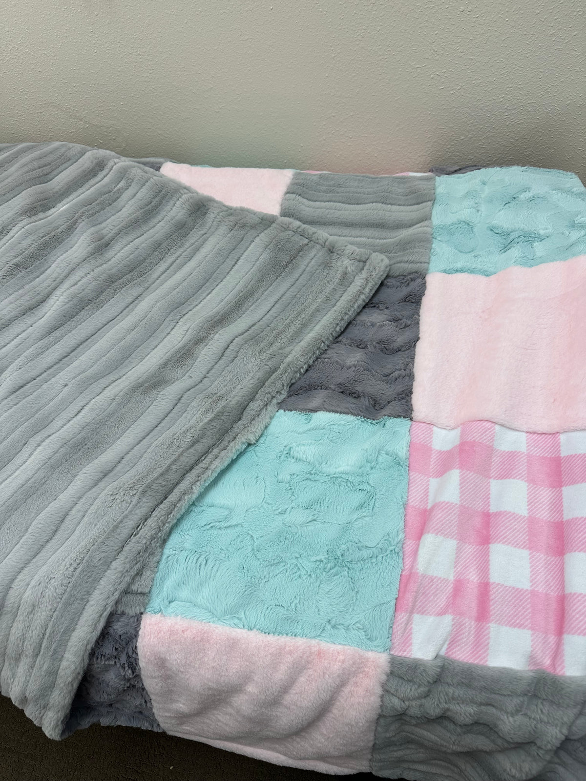 Missfit pink and blue Minky Mama