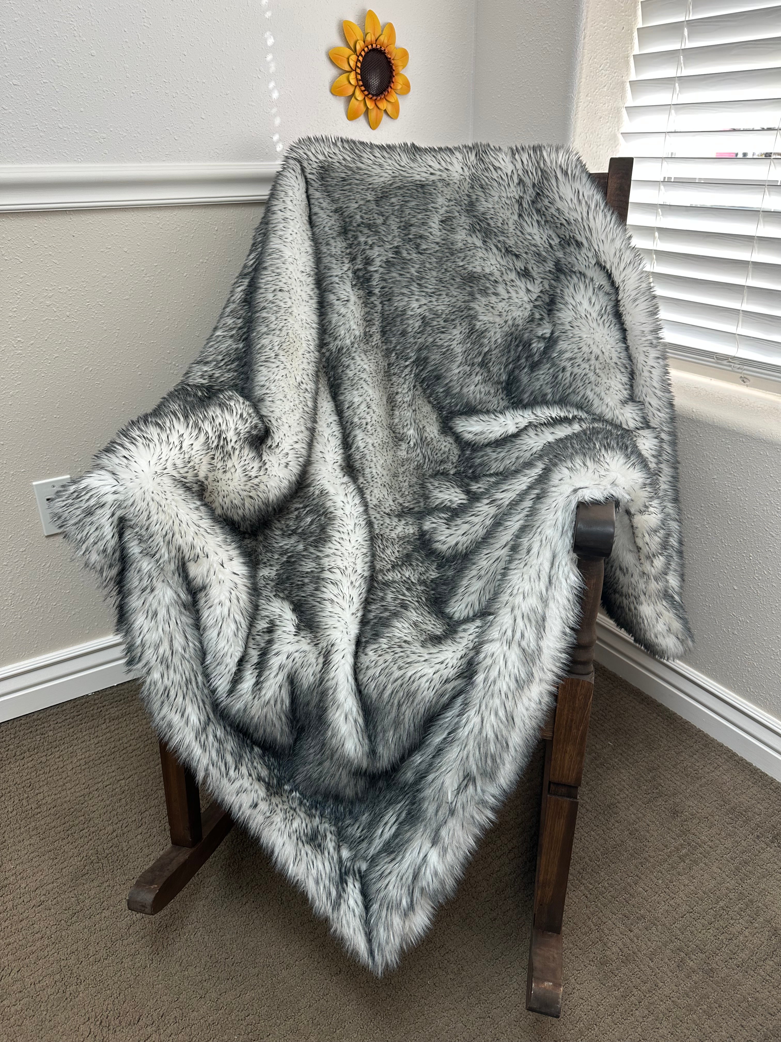 Simple double sided polar teddy throw
