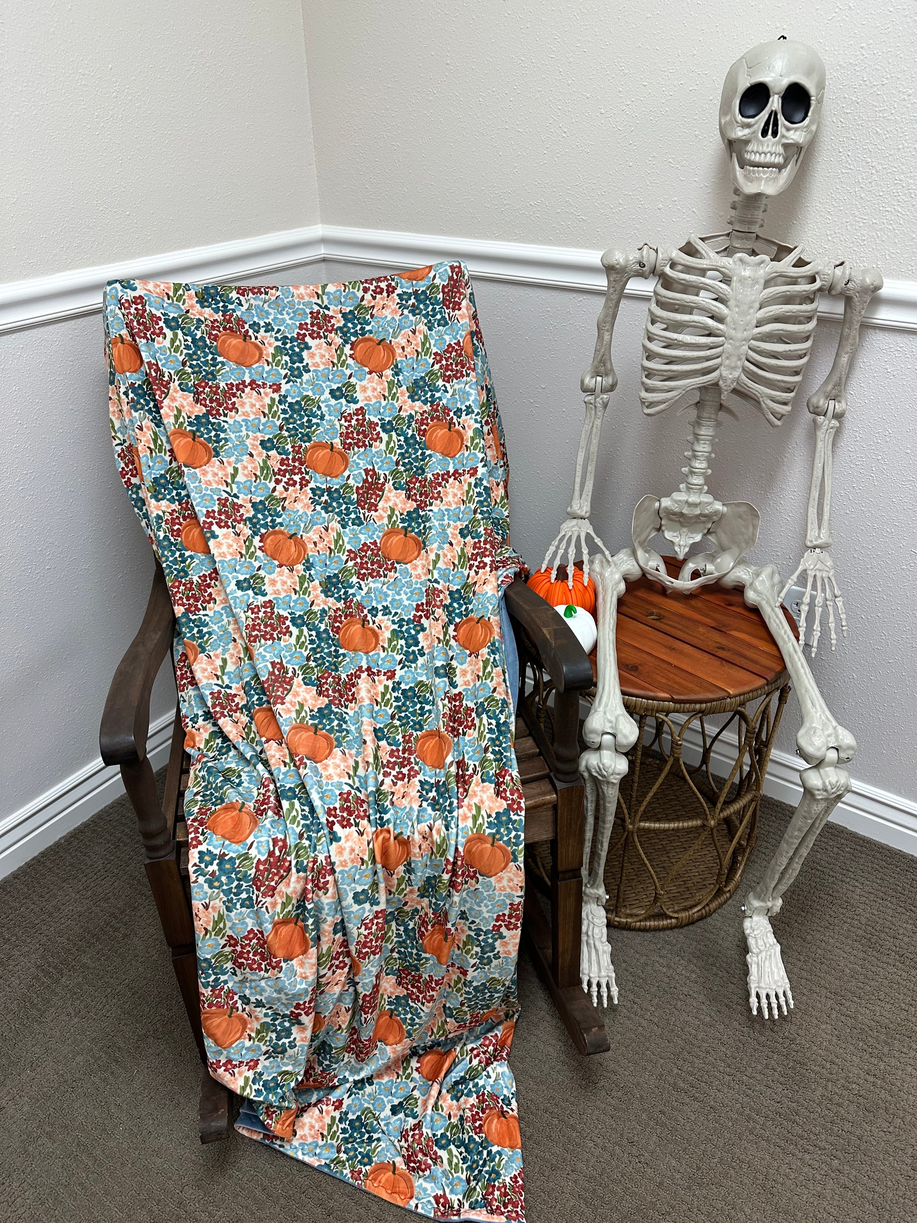 60”x72” Pumpkin Denim Marshmallow