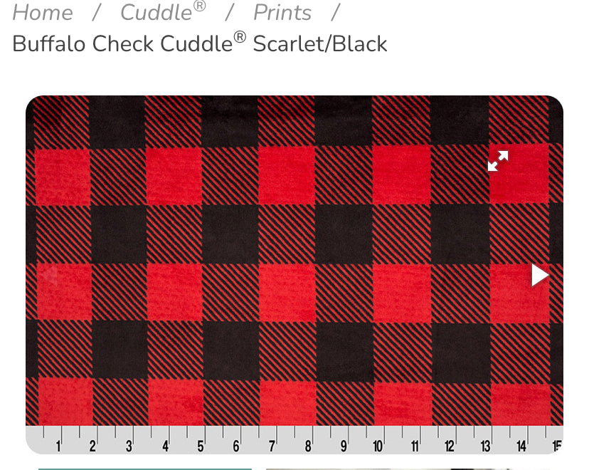 Scarlet/Black Buffalo Check Simple Throw