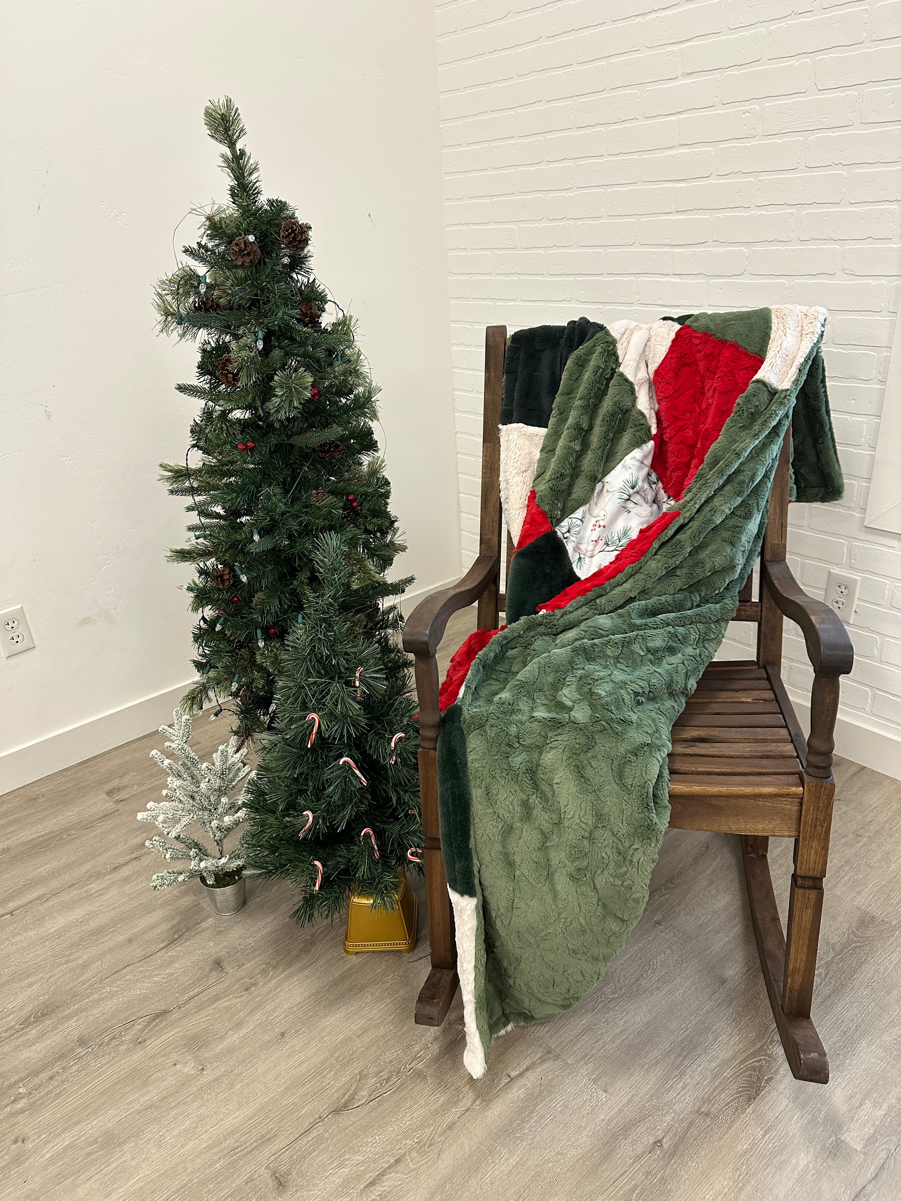 Christmas Dove Patchwork Minky Mama