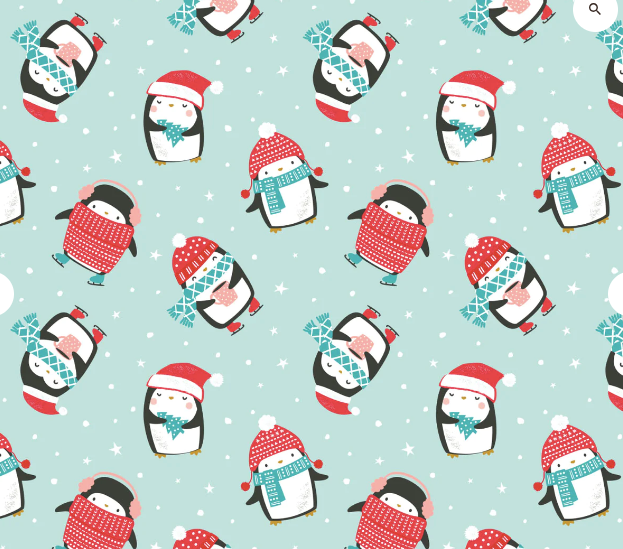 Holiday Penguins Minky Mama With Scarlet Willow on the Back