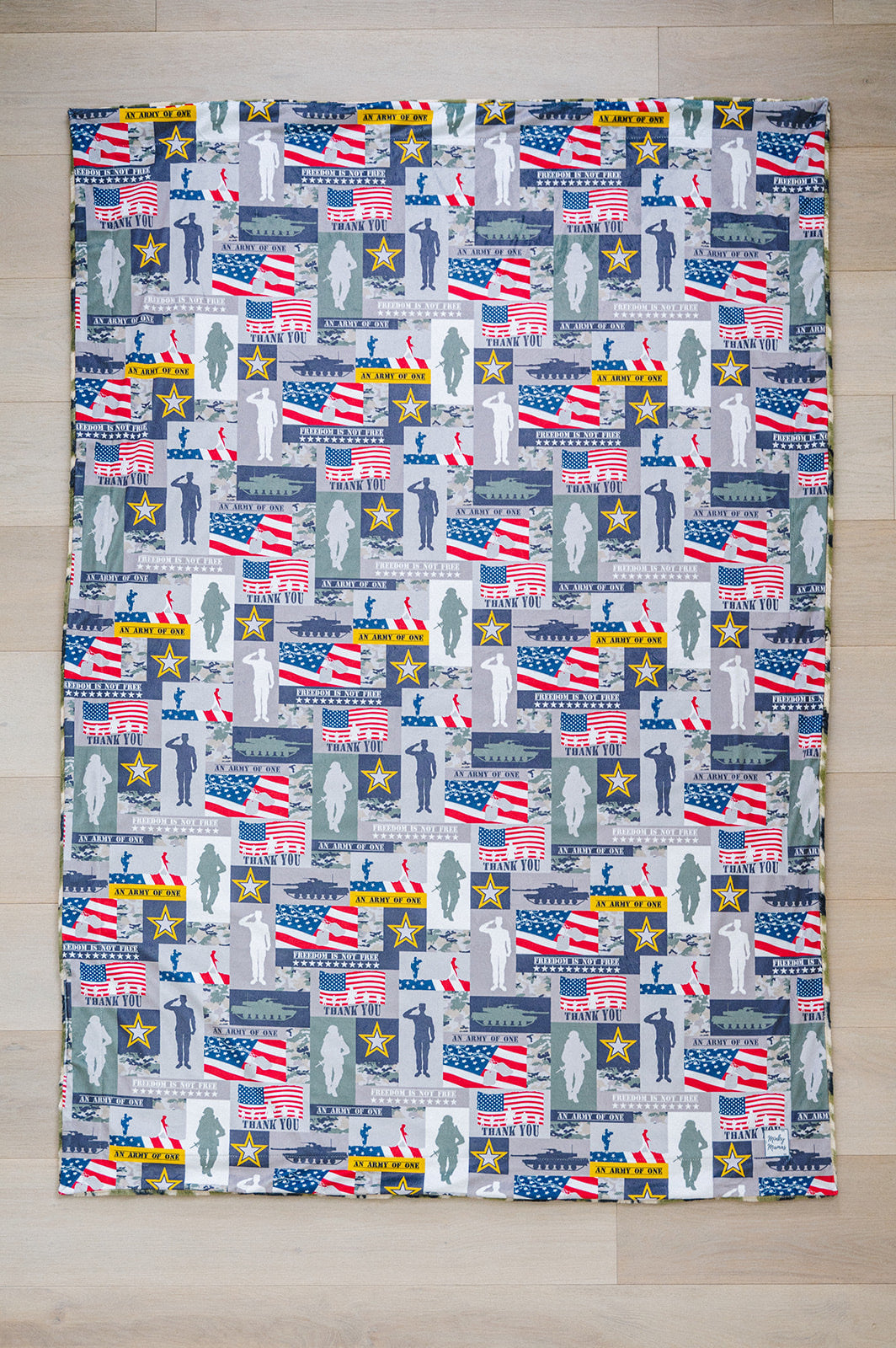 Military Print Simple Minky Mama
