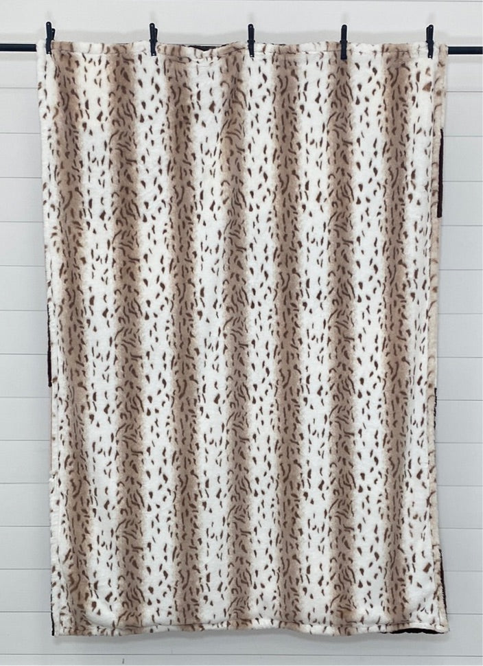 Mushroom and Chocolate Minky Mama With Simply Taupe Falcon on the Back